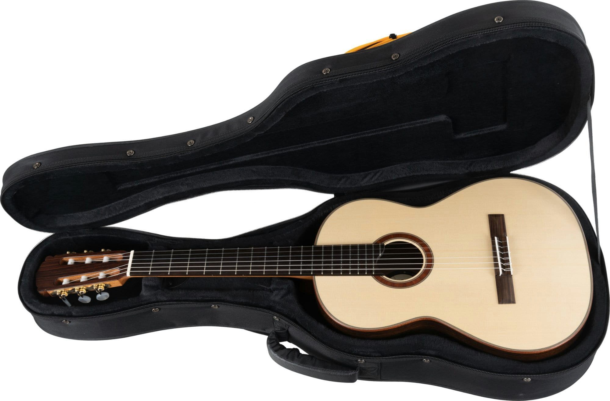 Rocktile Gitarrentasche KGSC-5122BK Softcase Klassikgitarre, dick gepolstertes Klassikgitarren-Softcase mit Rucksackgarnitur