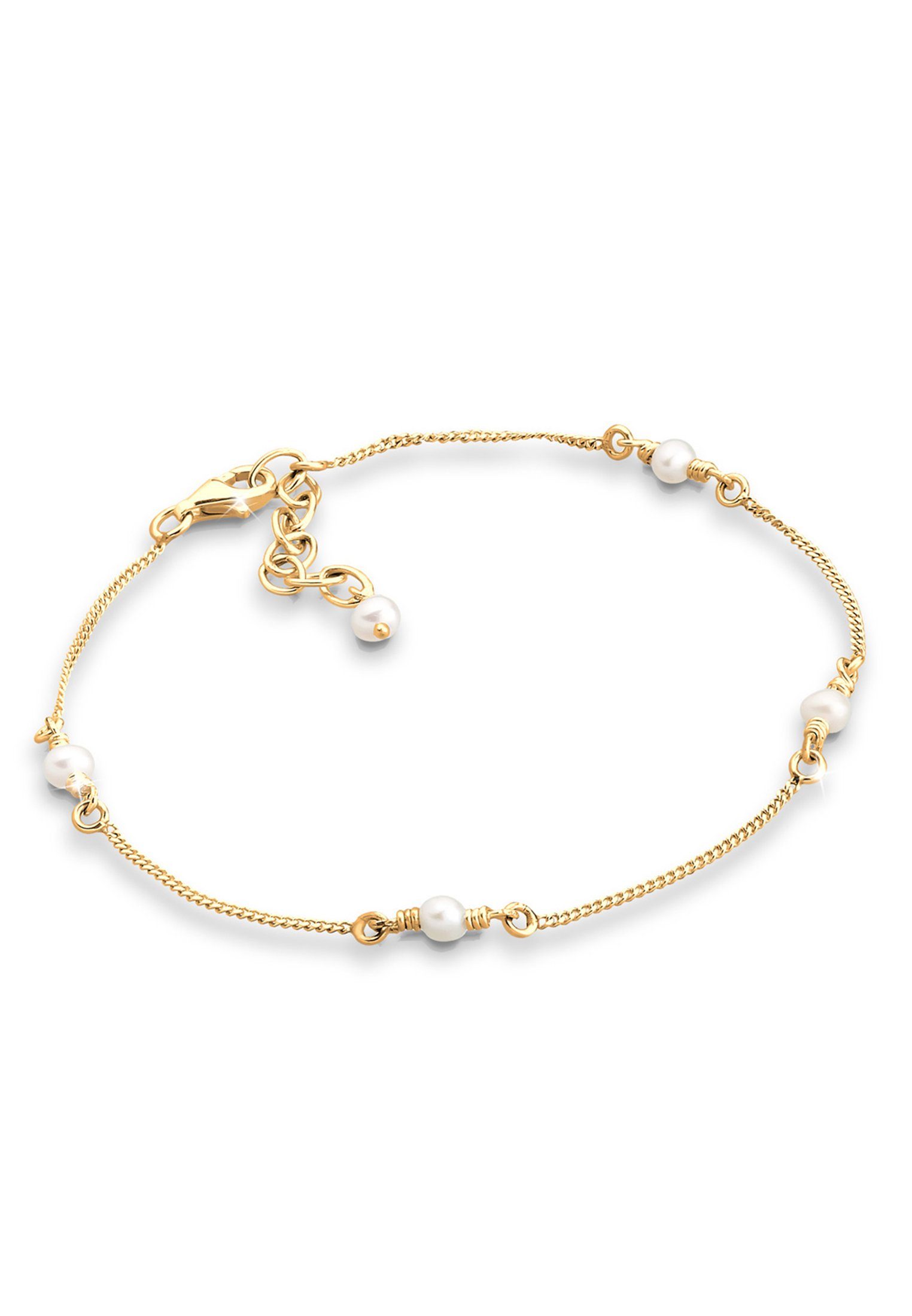 Elli Perlenarmband Süßwasserzuchtperle 925 Sterling Silber