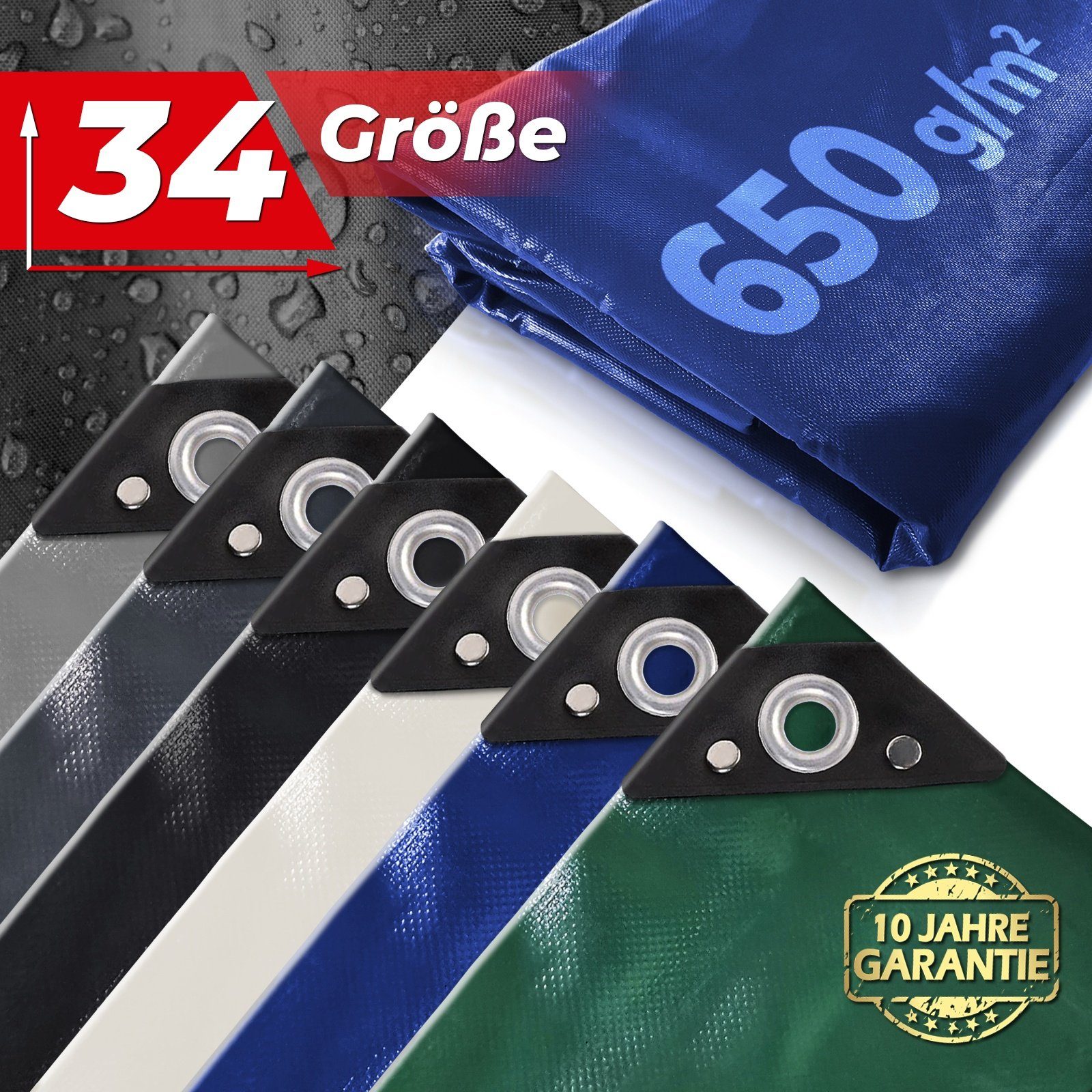 VENDOMNIA Schutzplane Abdeckplane mit Ösen – günstig online kaufen