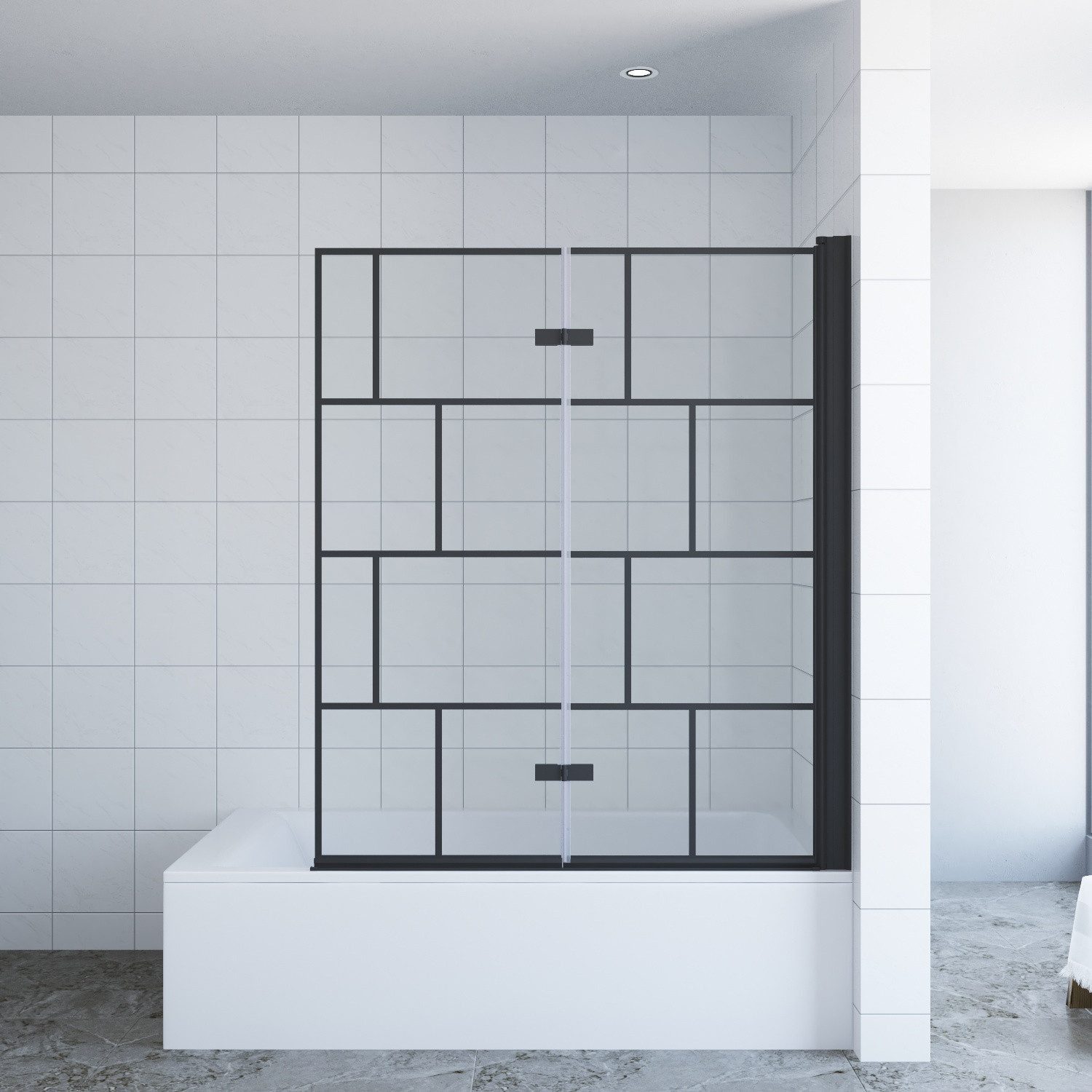 AQUALAVOS Badewannenaufsatz Badewannenaufsatz 80/120/150 cm Nano Glas Dusch günstig online kaufen