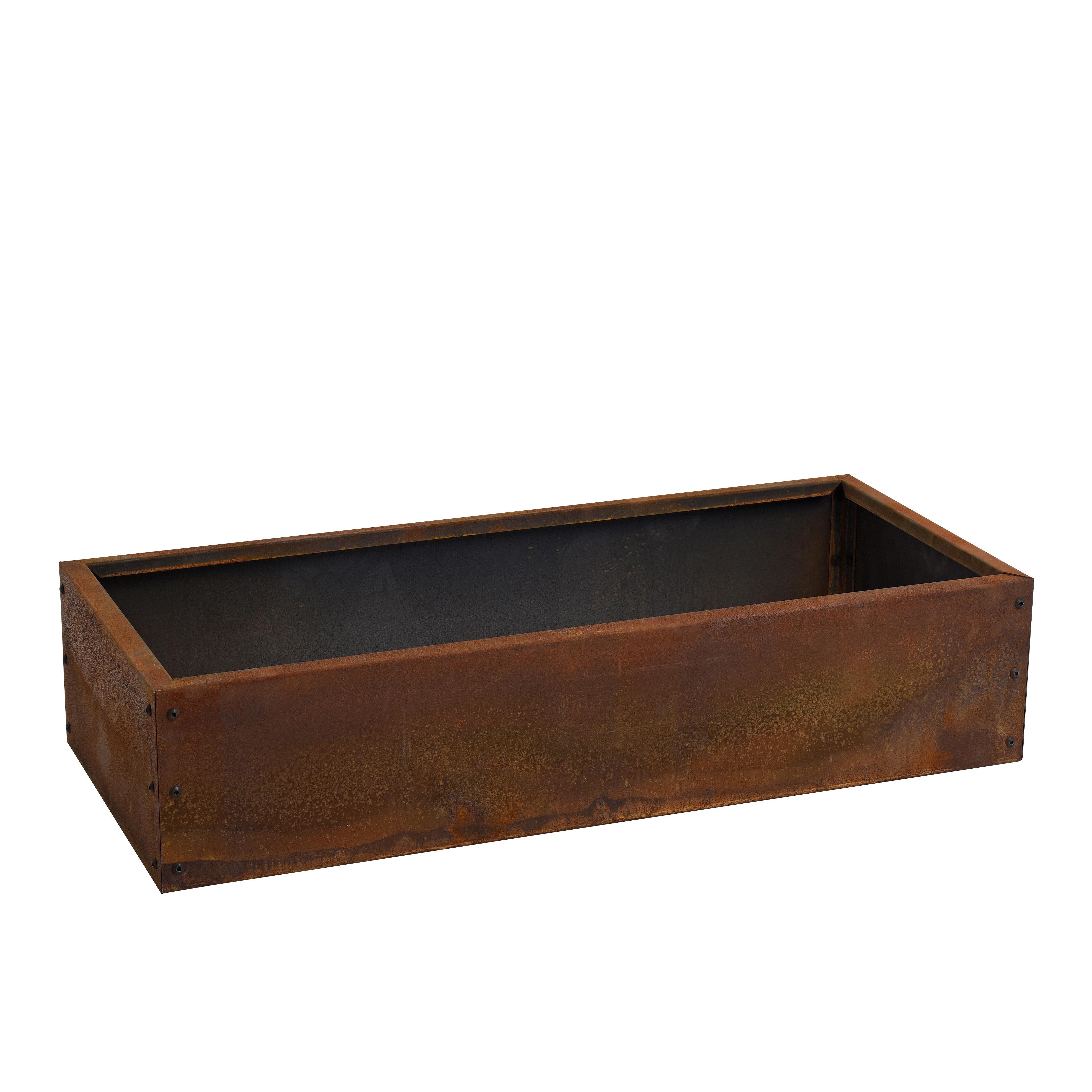 ESTEXO Beetumrandung Beeteinfassung Hochbeet 115x50x25 cm Edelrost Rost Cortenstahl