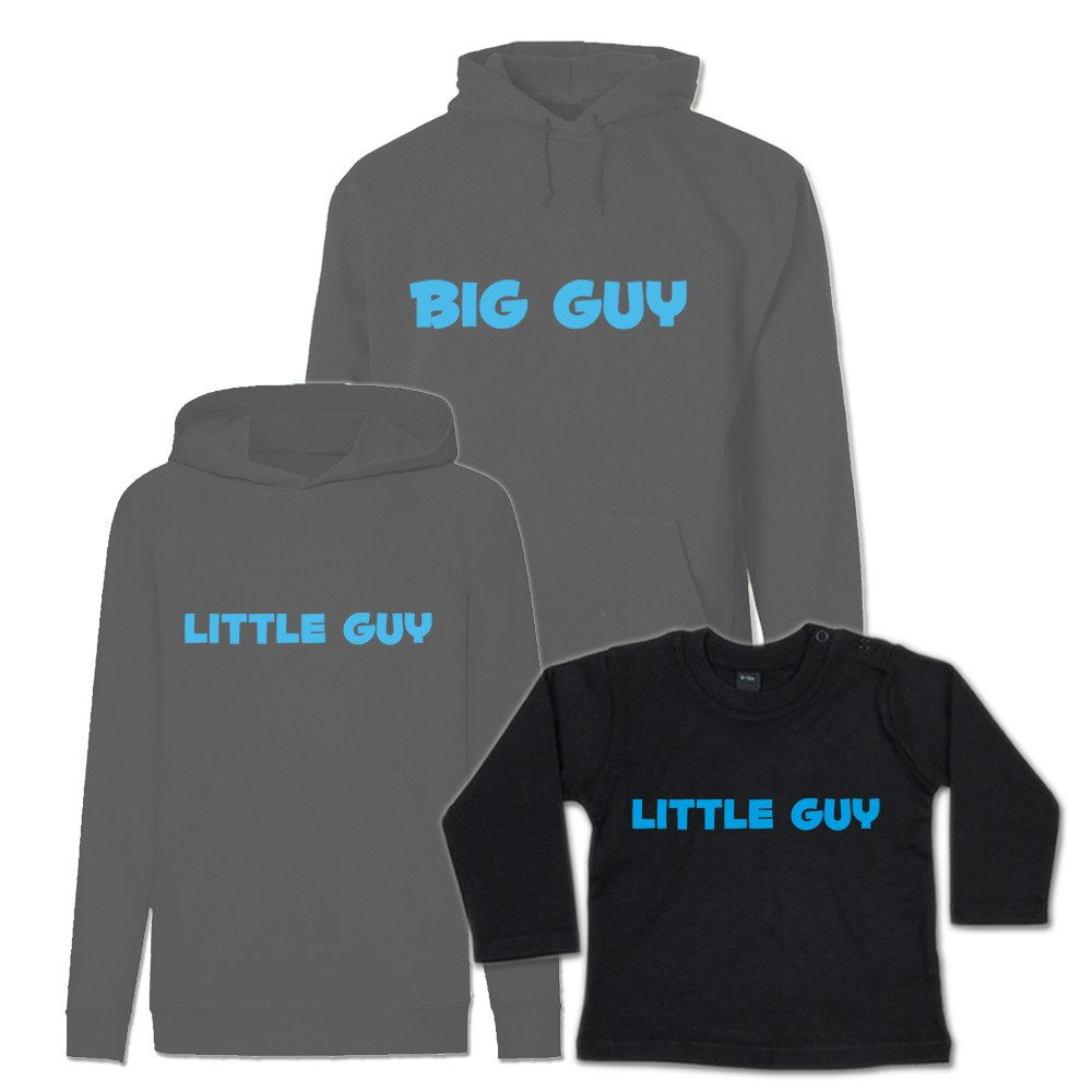 G-graphics Kapuzenpullover Big Guy & Little Guy (Familienset, Einzelteile zum selbst zusammenstellen) Kinder & Erwachsenen-Hoodie & Baby Sweater