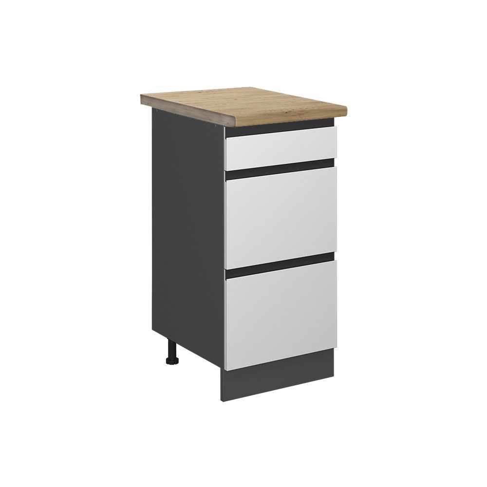 Vicco Unterschrank R-Line, Weiß/Anthrazit, 40 cm günstig online kaufen