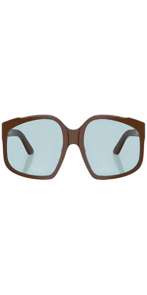 Miu Miu Sonnenbrille Miu Miu MU A07S Sonnenbrille Damen Braun Acetat Blaue Gläser