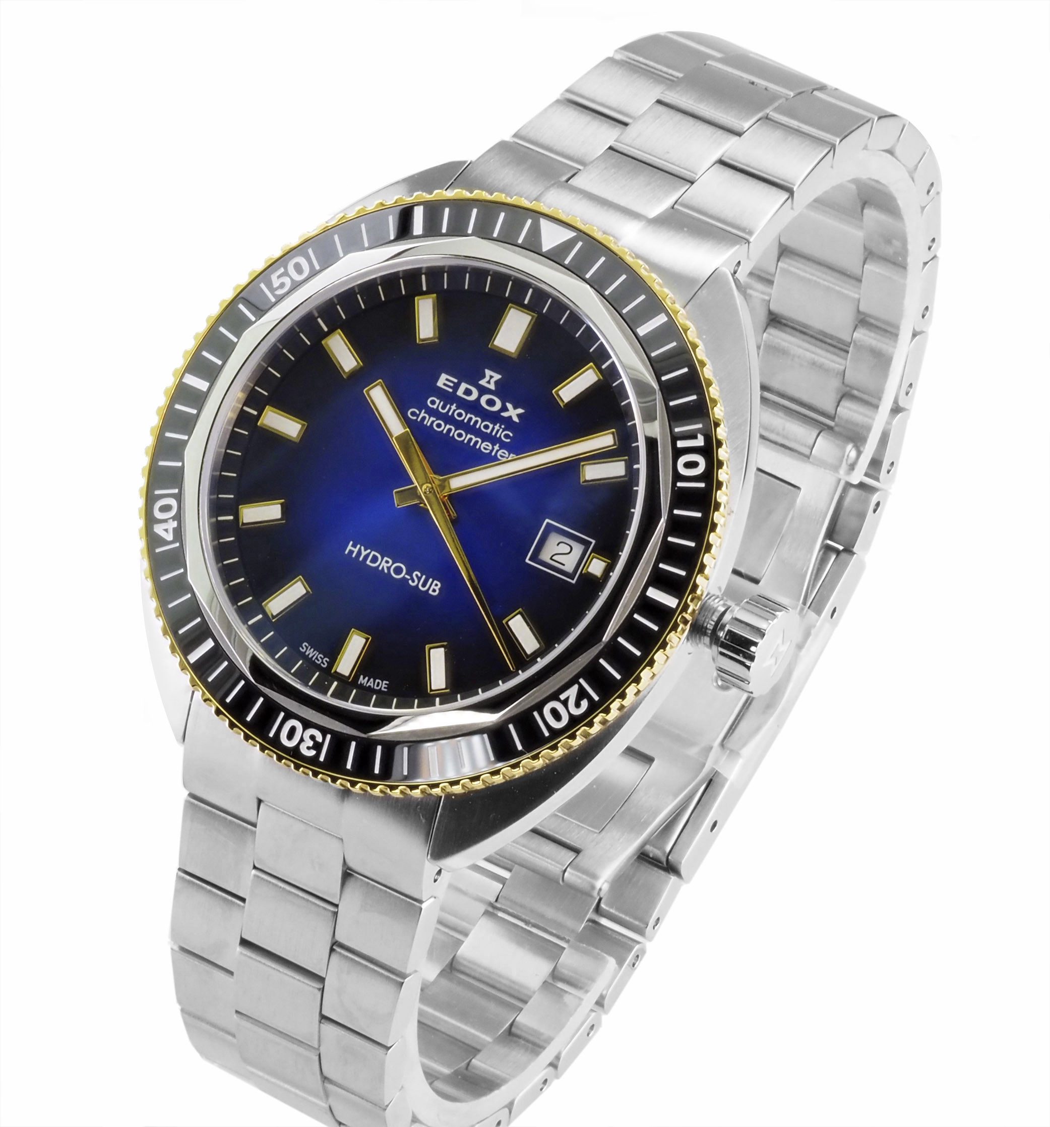 Edox Schweizer Uhr Automatik Herren Uhr Hydrosub 80128 357JNM BUDD Limited Edition Hydrosub, Limitiert auf 500 Stück, individuelle Nummer auf dem Gehäuseboden