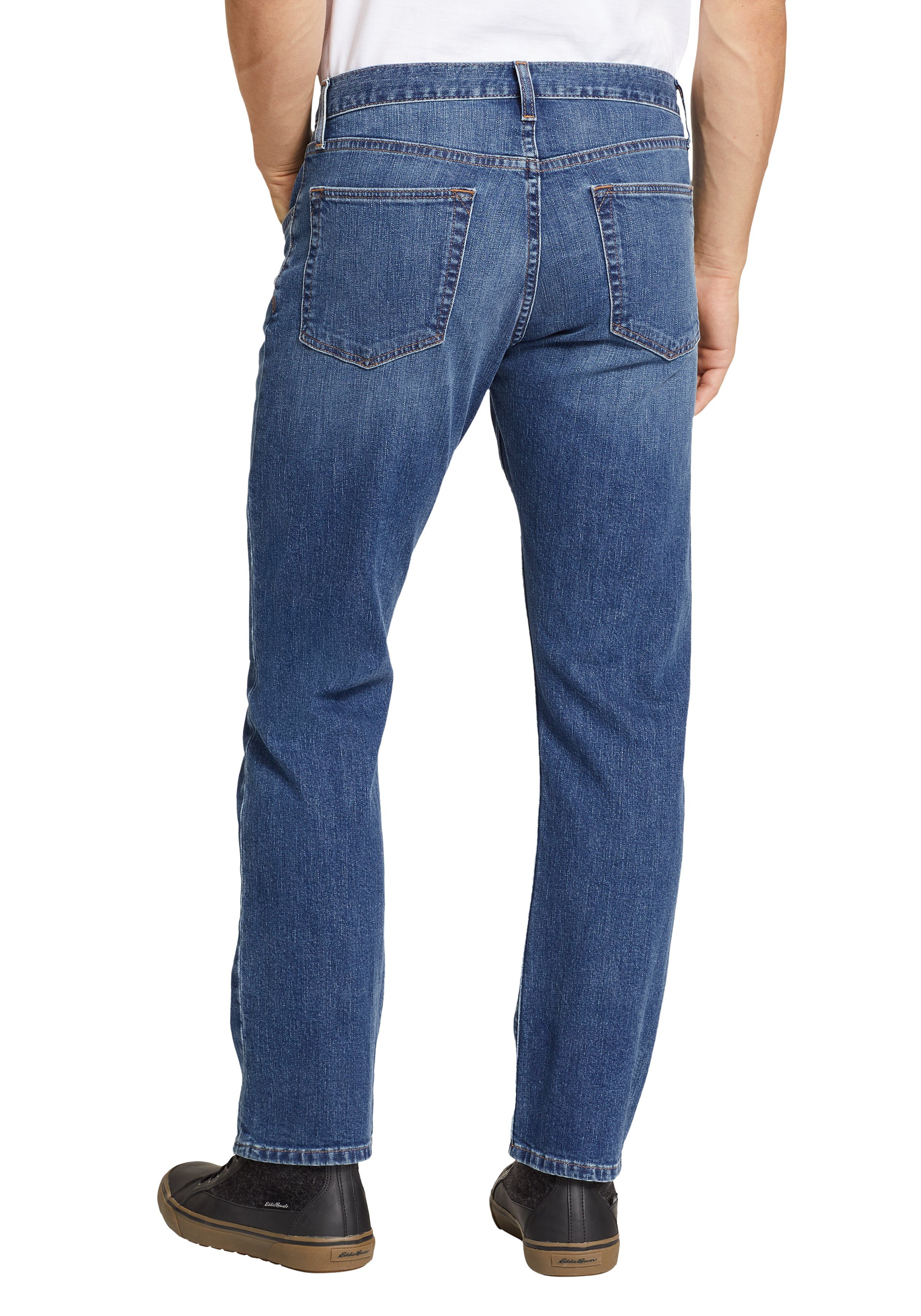 Eddie Bauer Straight-Jeans Fit Meridianblau Stretch Flex - Straight