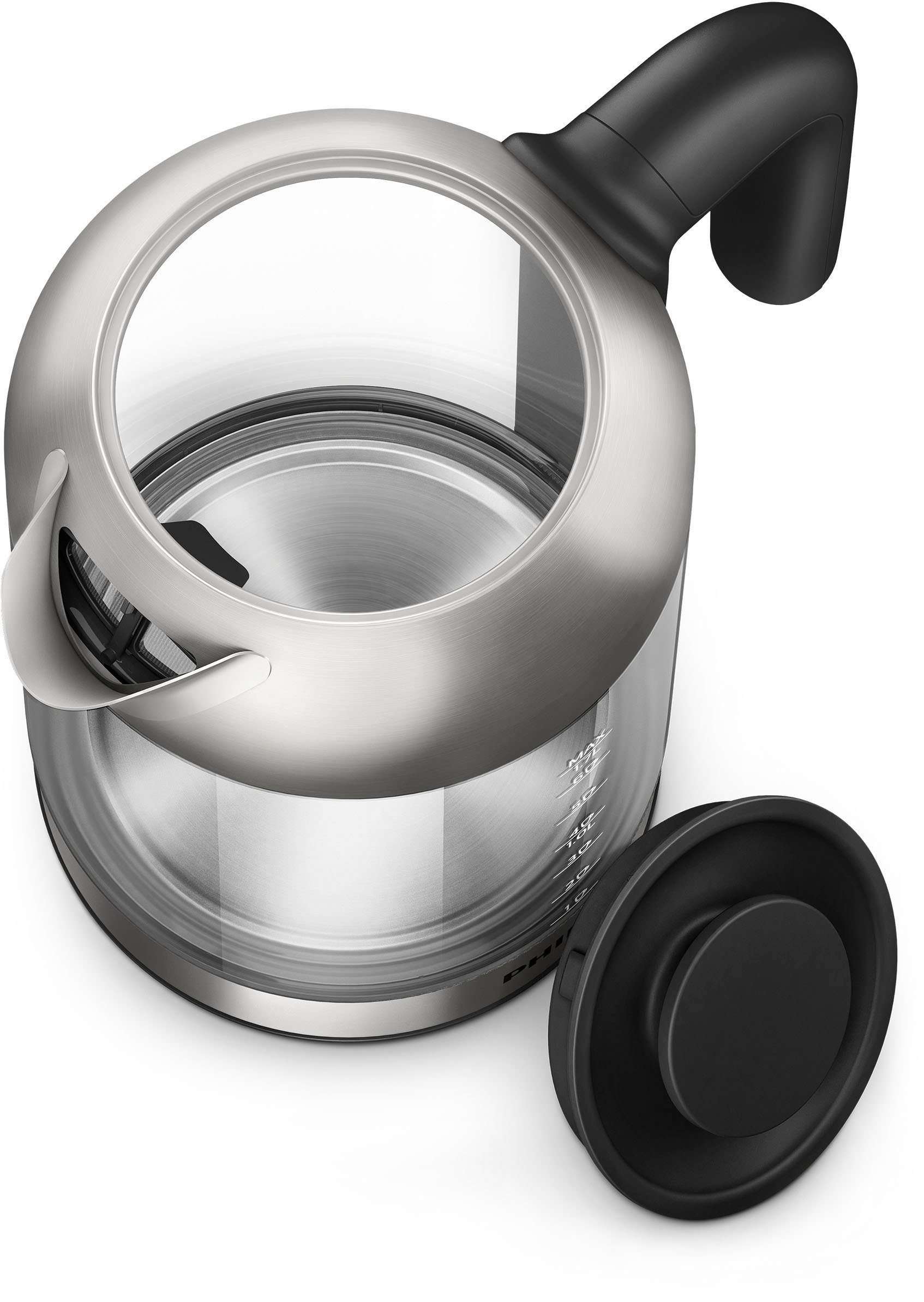 Philips Wasserkocher Series 5000 HD9339/80, 1,7 l, 2200 W, Glasgehäuse, Trockengehschutz