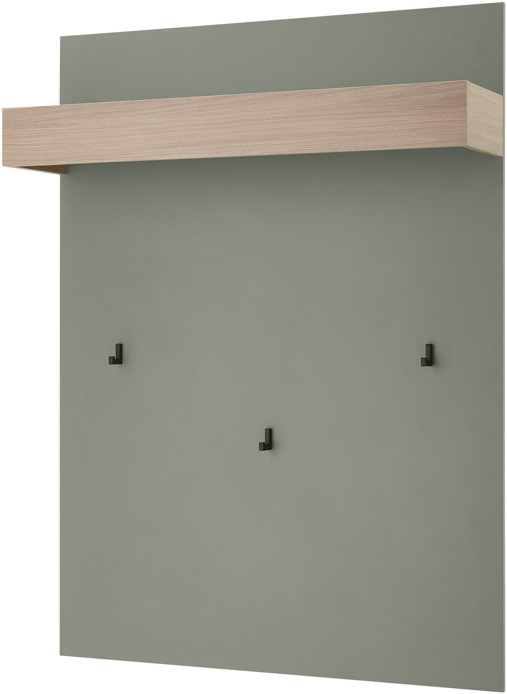 Home affaire Garderobenpaneel GiRON/CiTY, Wandregal in vier Farben, Flurgarderobe mit Hutablage, mit Kleiderstange und Haken, 100 cm breit