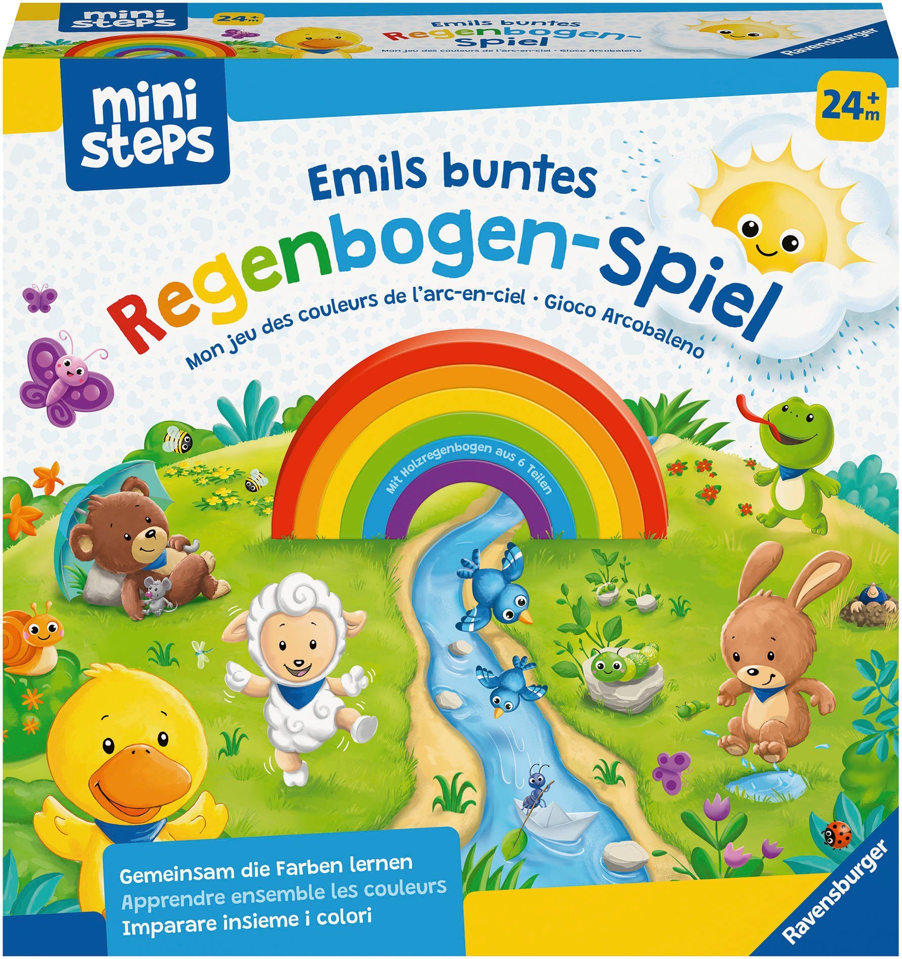 Ravensburger Spiel, Kinderspiel ministeps: Emils buntes Regenbogen-Spiel, FSC®- schützt Wald - weltweit