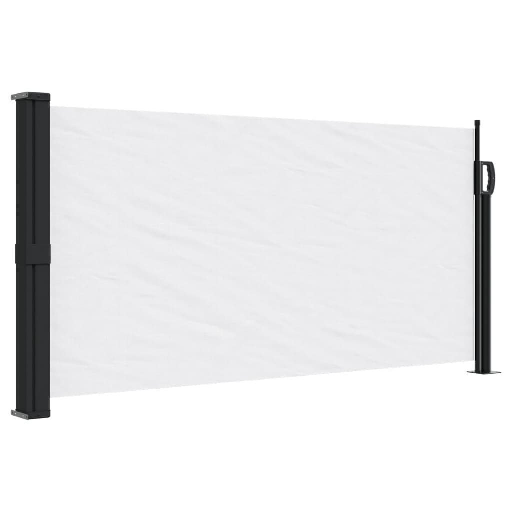 vidaXL Seitenmarkise 100 x 500 cm Seitenmarkise Ausziehbar Weiß 100x500 cm