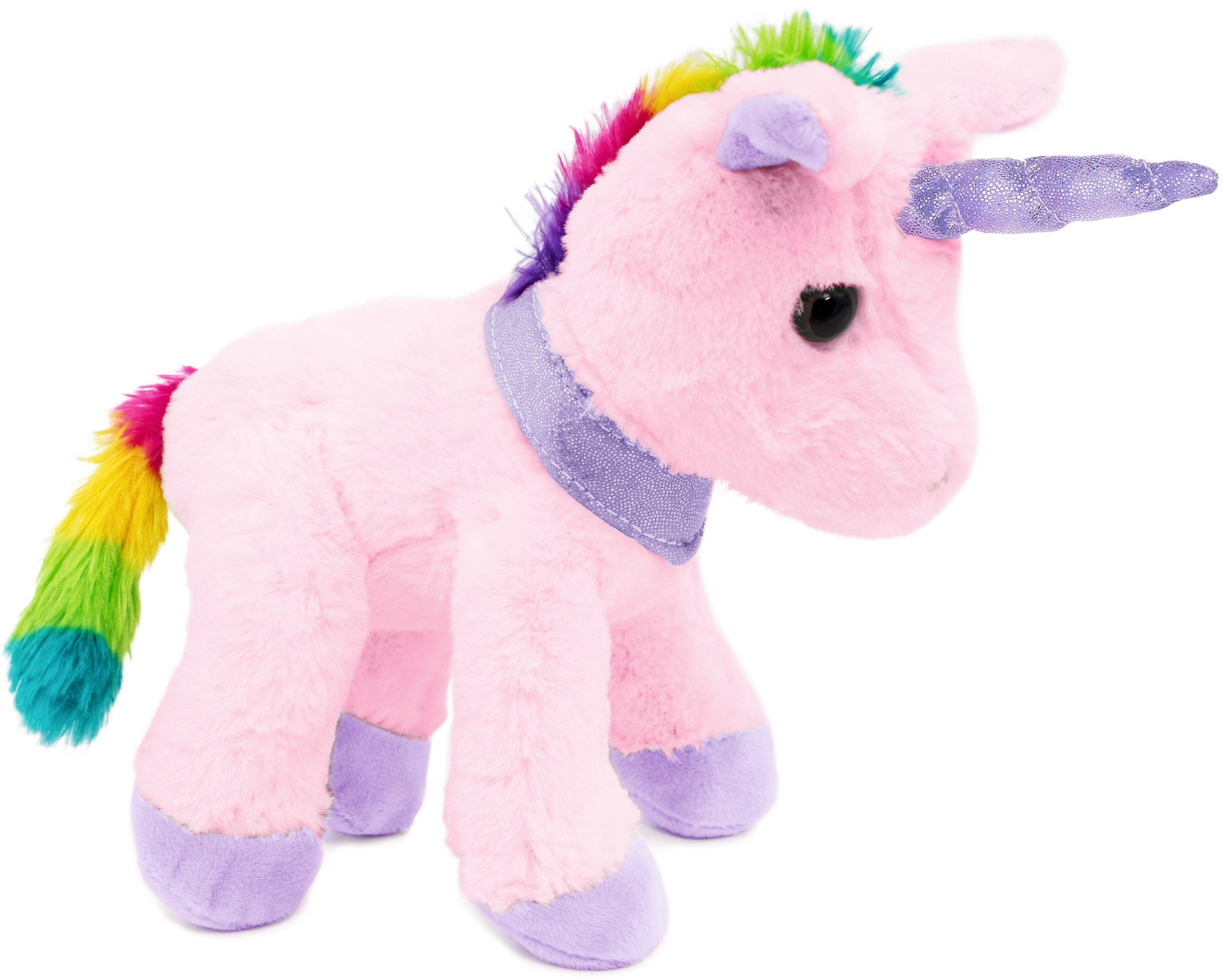 BRUBAKER Kuscheltier Plüsch Einhorn 21 cm (1-St), Stofftier Plüschtier, Plüscheinhorn