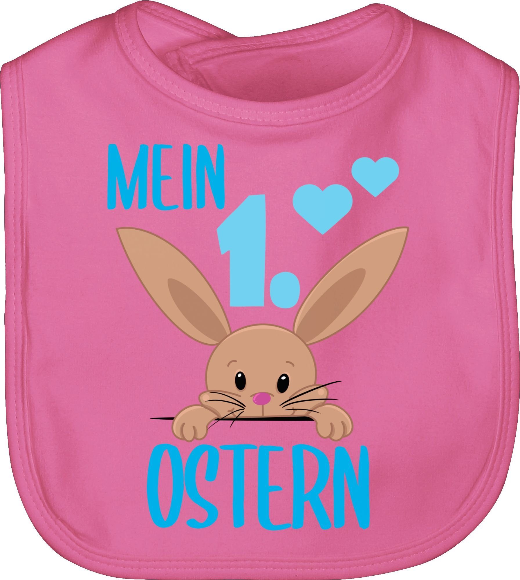 Shirtracer Lätzchen Mein 1. Ostern Hase, Ostergeschenke 2 Pink