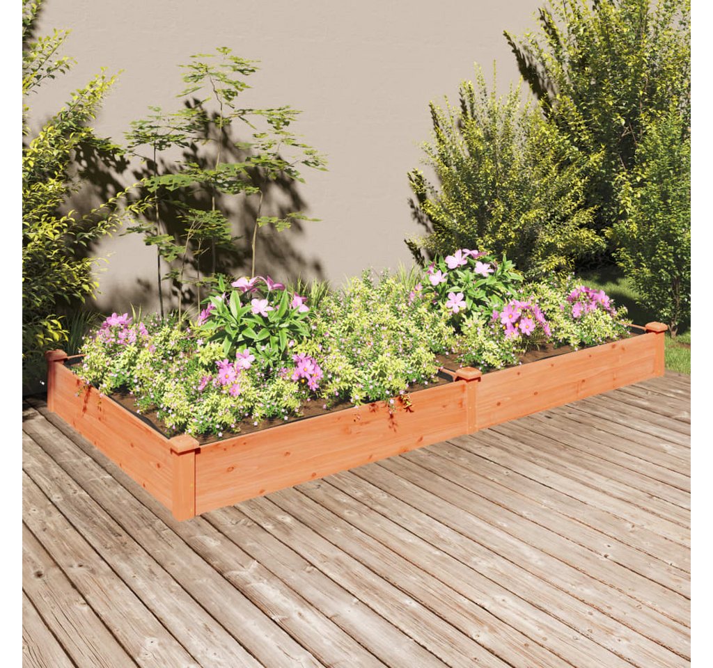 Thumbnail - vidaXL Hochbeet, Kräuterhochbeet mit Einsatz Braun 240x120x25 cm Massivholz Tanne