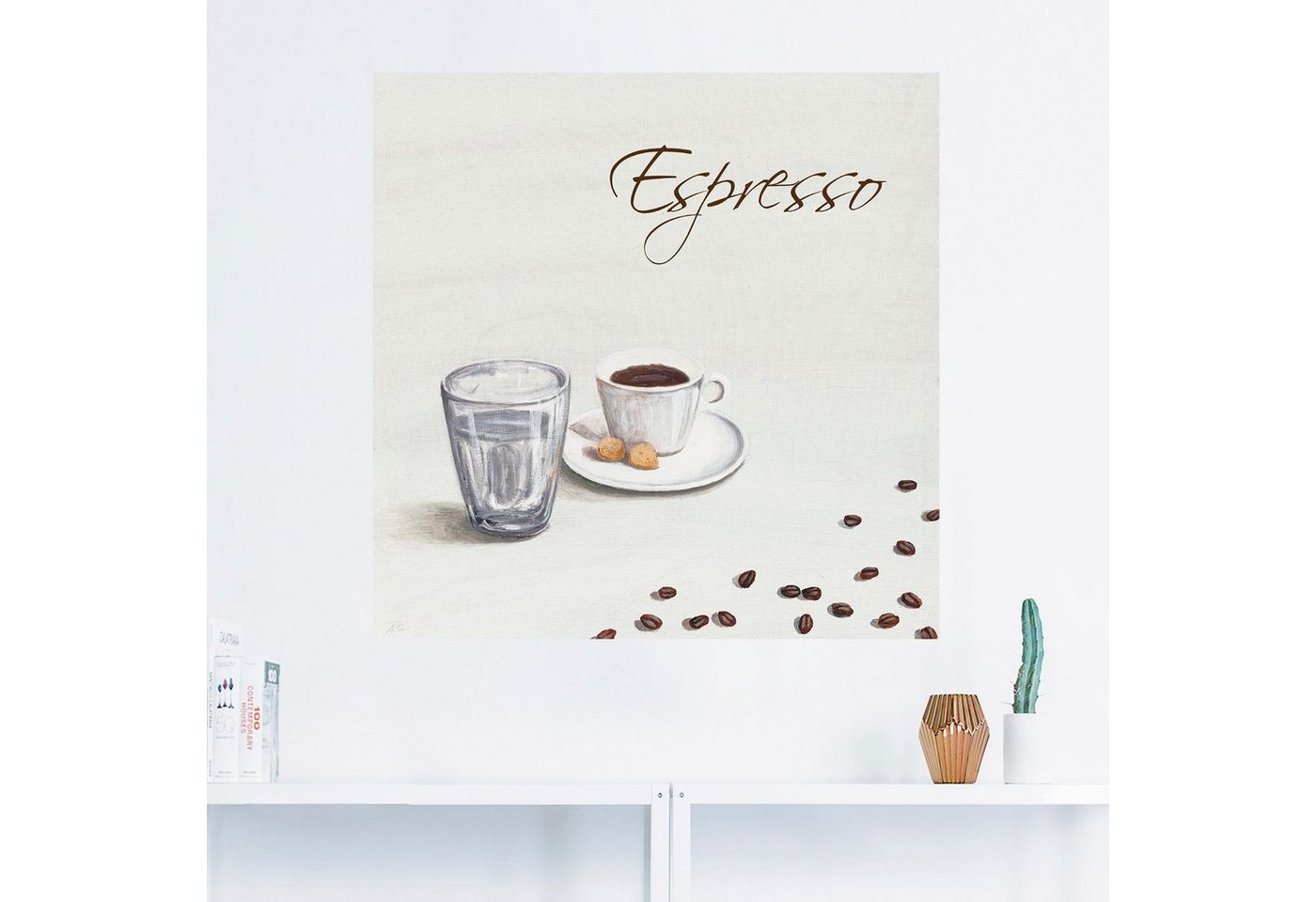 Artland Wandbild »Espresso III«, Getränke (1 Stück), in vielen Größen & Produktarten - Alubild / Outdoorbild für den Außenbereich, Leinwandbild, Poster, Wandaufkleber / Wandtattoo auch für Badezimmer geeignet-HomeTrends
