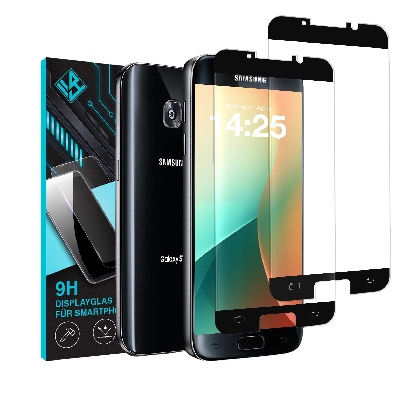 Displayschutzglas 2X 9H Displayglas für Samsung Galaxy S7