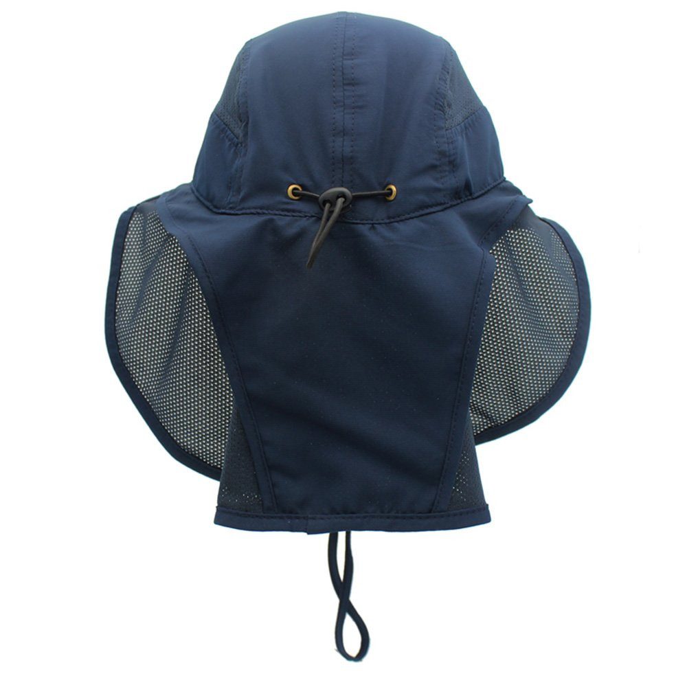 FOUORTUNATE-BEE Sonnenhut Sonnenhut mit Nackenschutz UV Schutz Outdoor Hut Faltbar Unisex Für Wandern Angeln Strand Camping Safari und Outdoor Reisen
