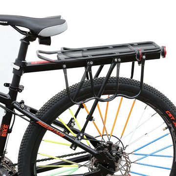 MidGard Fahrrad-Gepäckträger Träger für Sattelstütze aus Aluminium inkl Reflektor & Schutzblech