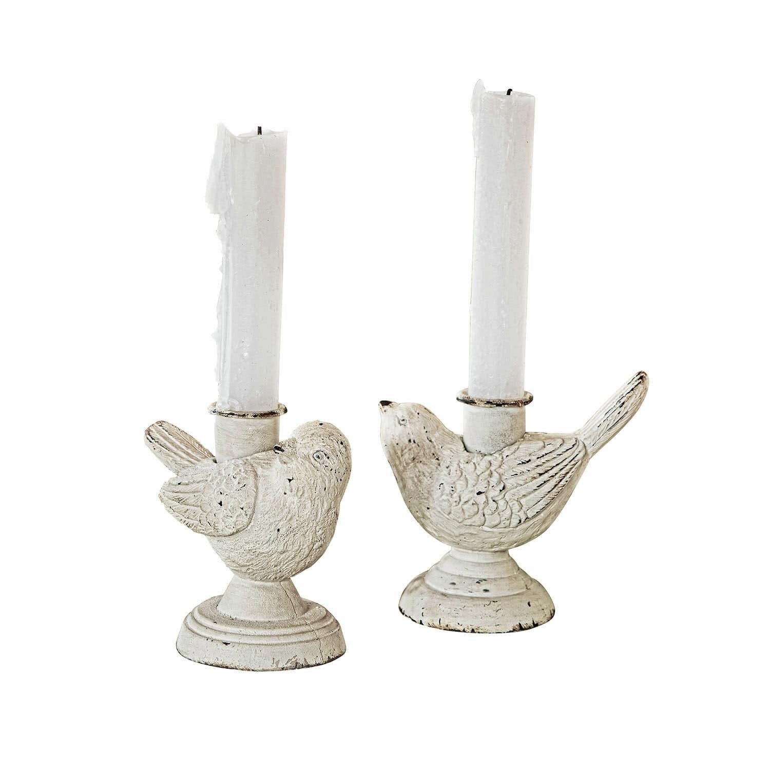 Mirabeau Kerzenständer Kerzenständer 2er Set Finna antikweiß günstig online kaufen