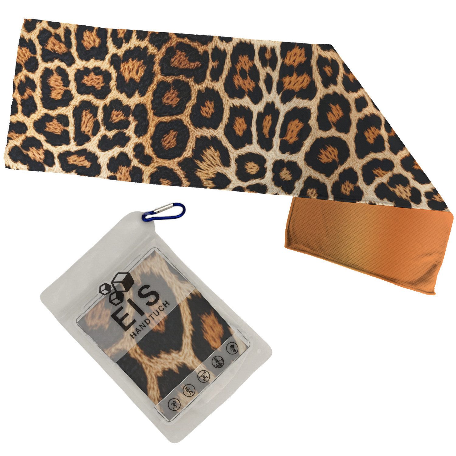 speecheese Sporthandtuch Leopardenmuster Eishandtuch für exotische Kühlung