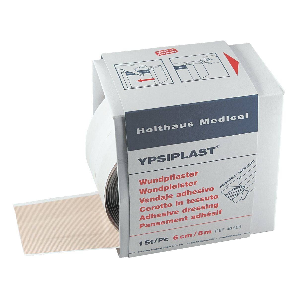 Holthaus Medical Wundpflaster YPSIPLAST®, in Spenderbox, wasserfest / ölbeständig