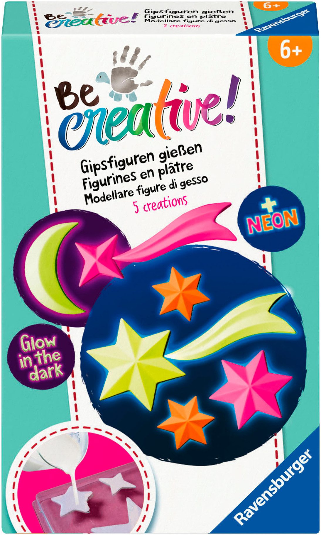 Ravensburger Kreativset BeCreative Mini, Leuchtsterne, Made in Europe