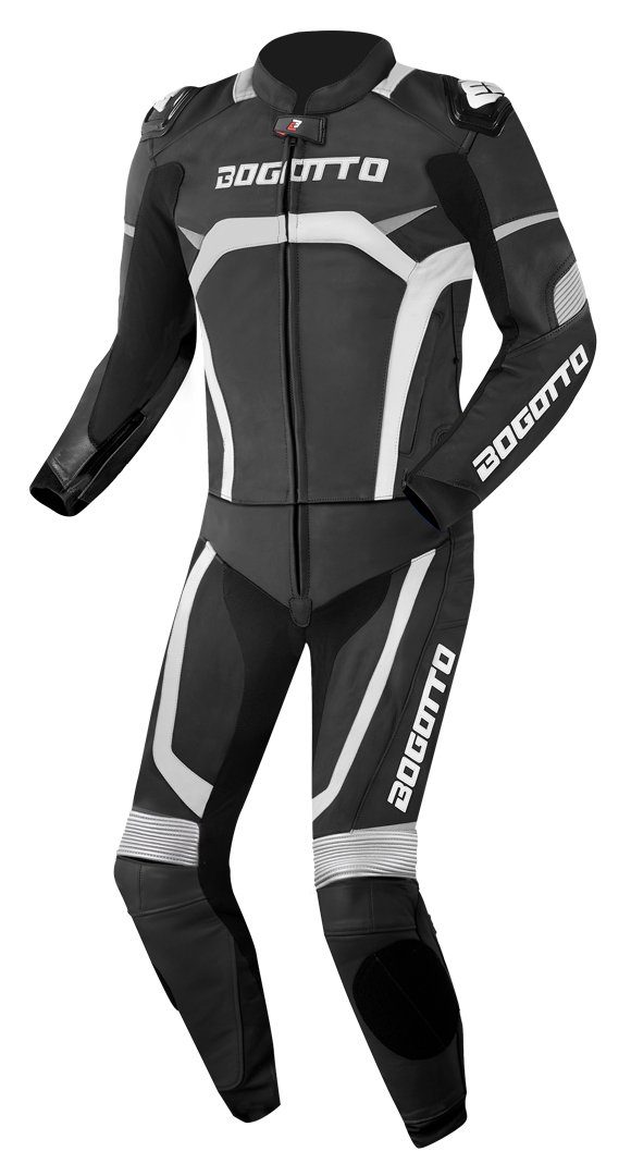 Bogotto Motorradkombi Misano 2-Teiler Motorrad Lederkombi Black/White