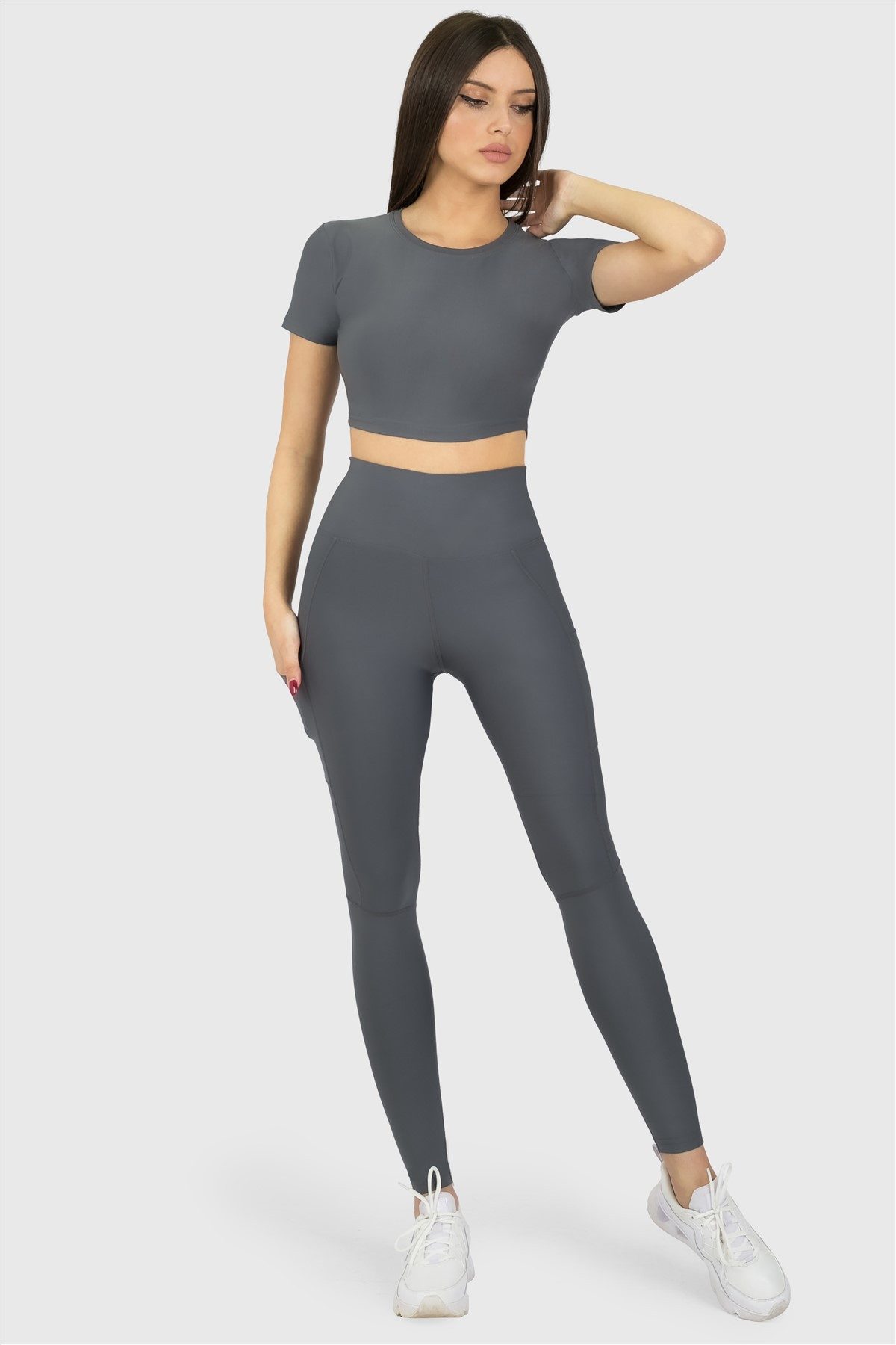 Superstacy Leggings Hoch taillierte Sport Leggings mit Tasche