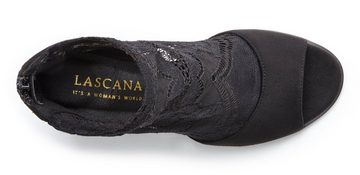 LASCANA Sandalette Boots mit elastischer Spitze und modischem Blockabsatz VEGAN
