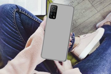 MuchoWow Handyhülle Grau - Unifarbener Druck, Phone Case, Handyhülle Xiaomi Mi 10T, Silikon, Schutzhülle
