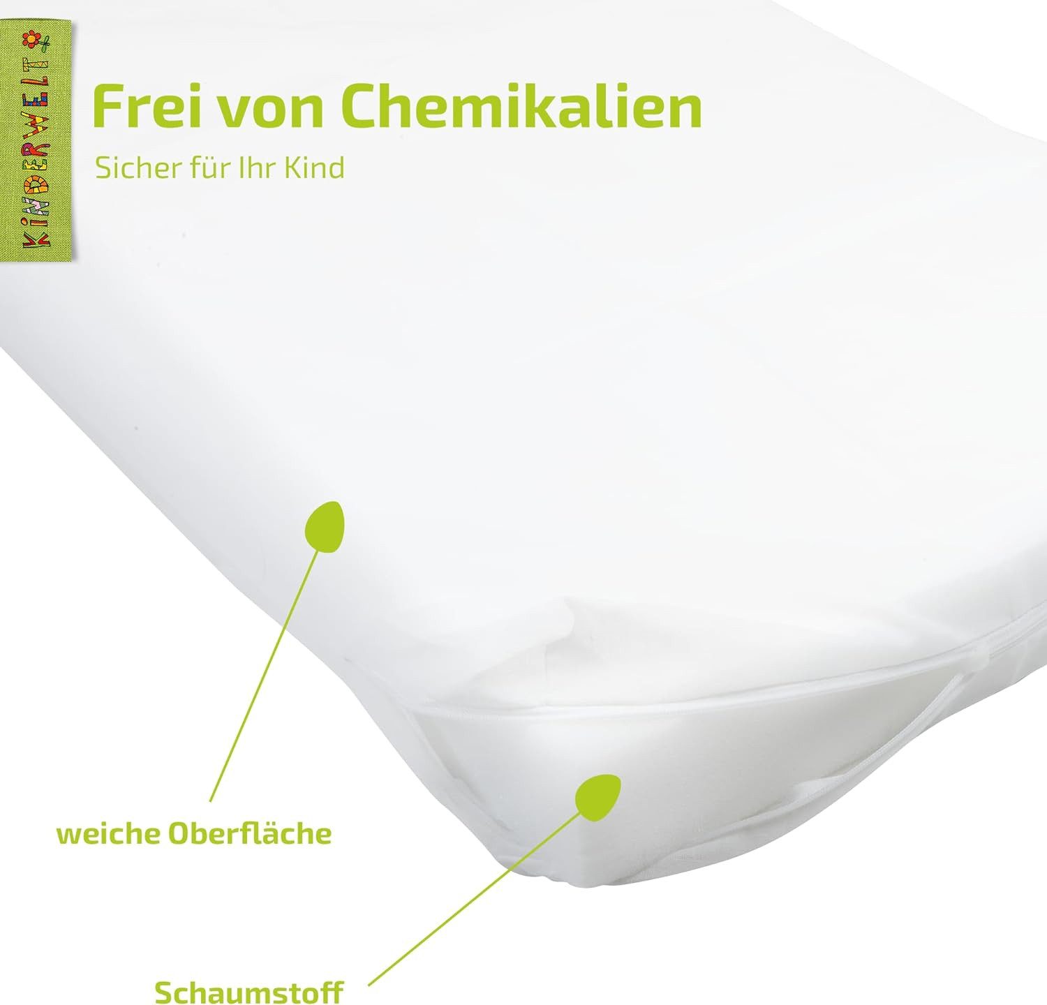 Kindermatratze Schaumstoff Matratze 70 x 140 Schaum Baby, KiNDERWELT – Bild 5 von 5