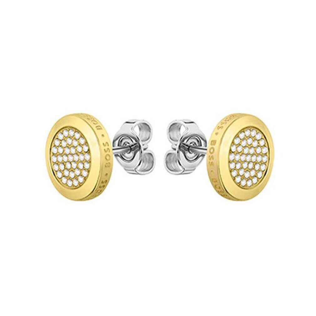 BOSS Ohrring-Set Charming gold-plated earrings with zircons 1580297