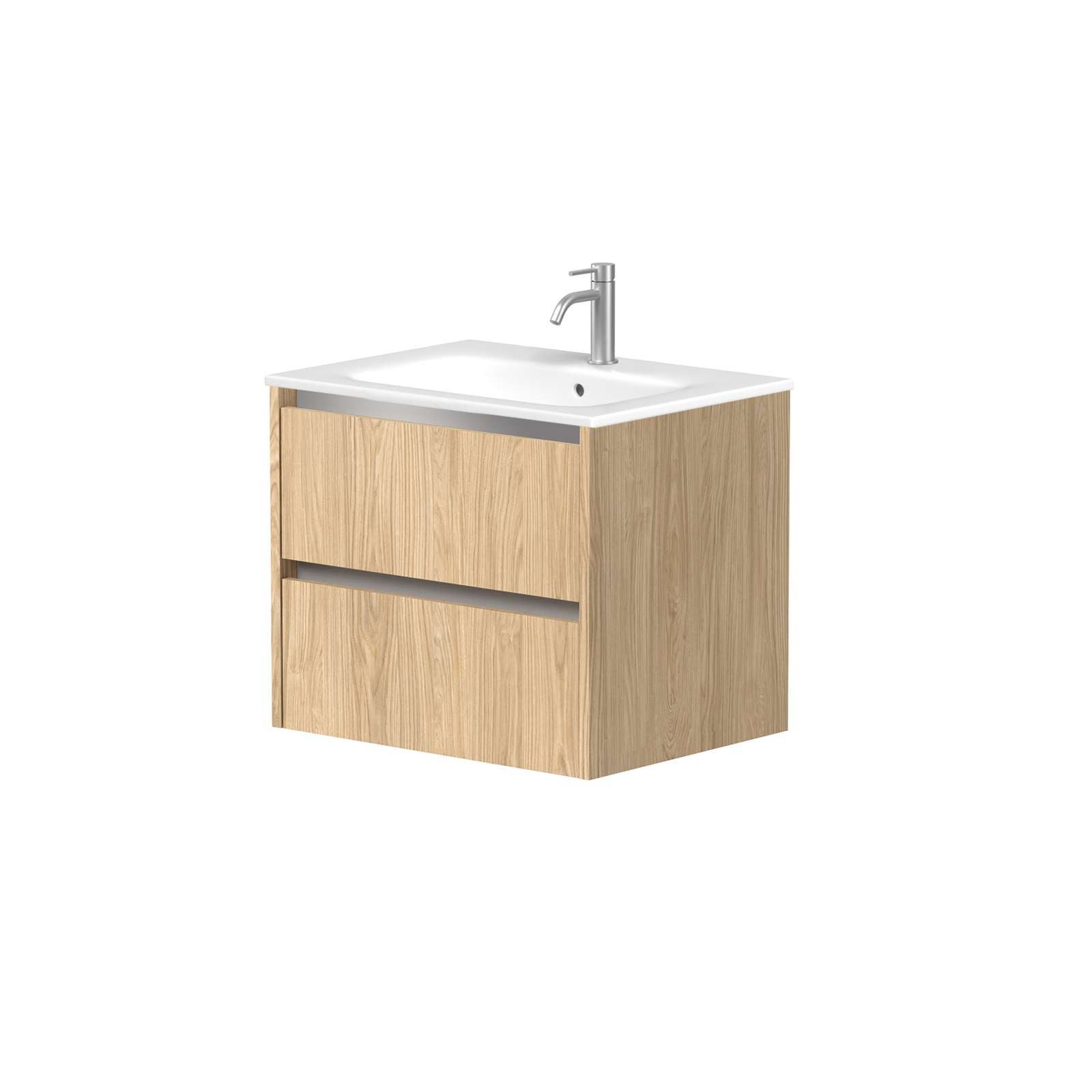 welltime Waschtisch City, Badmöbel, Badkommode, Badschrank, in verschiedenen Breiten (B/T/H: 81,5/46/51,5 cm), mit Soft-Close-Funktion, inklusive Waschbecken, FSC® zertifiziert