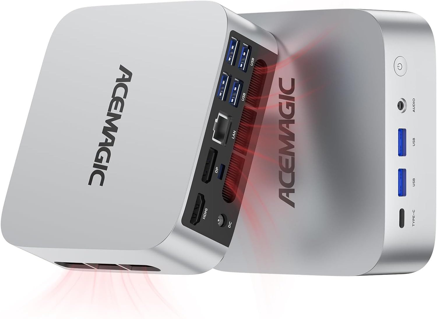 ACEMAGIC M1 AMD Ryzen7 7735HS,24GB LPDDR5, 1TB NVMe SSD, Triple-Display Mini-PC (AMD AMD Ryzen7 7735HS, 24 GB LPDDR5 GB RAM, 1024 GB SSD, Windows 11 Pro, bis zu 4.75 GHz, WiFi 6, HDMI, 2.5G Gigabit Ethernet)