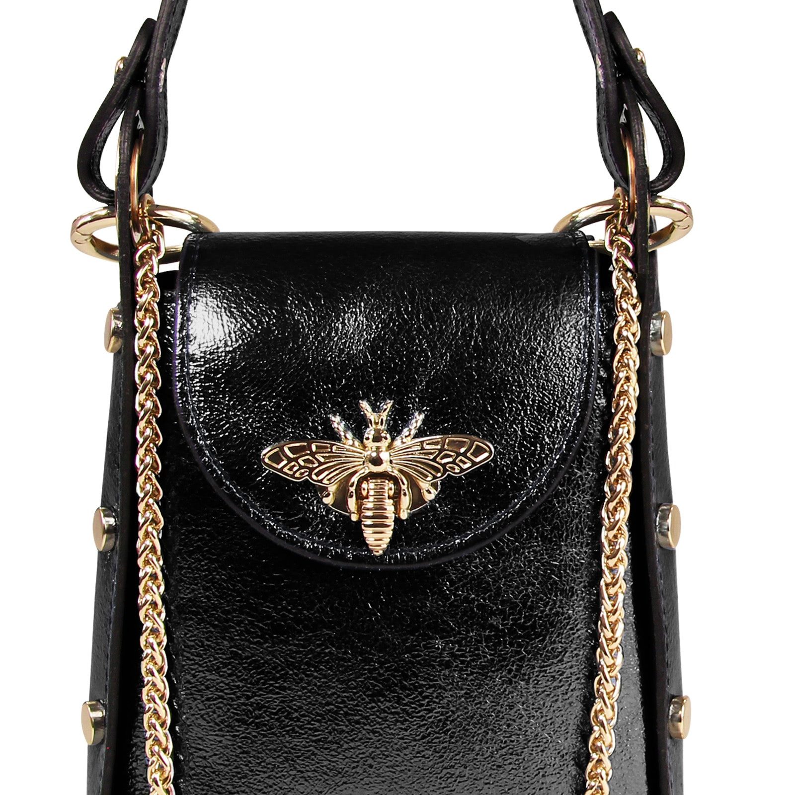 FLORENCE Umhängetasche Florence Tasche schwarz Leder (Umhängetasche), Damen günstig online kaufen