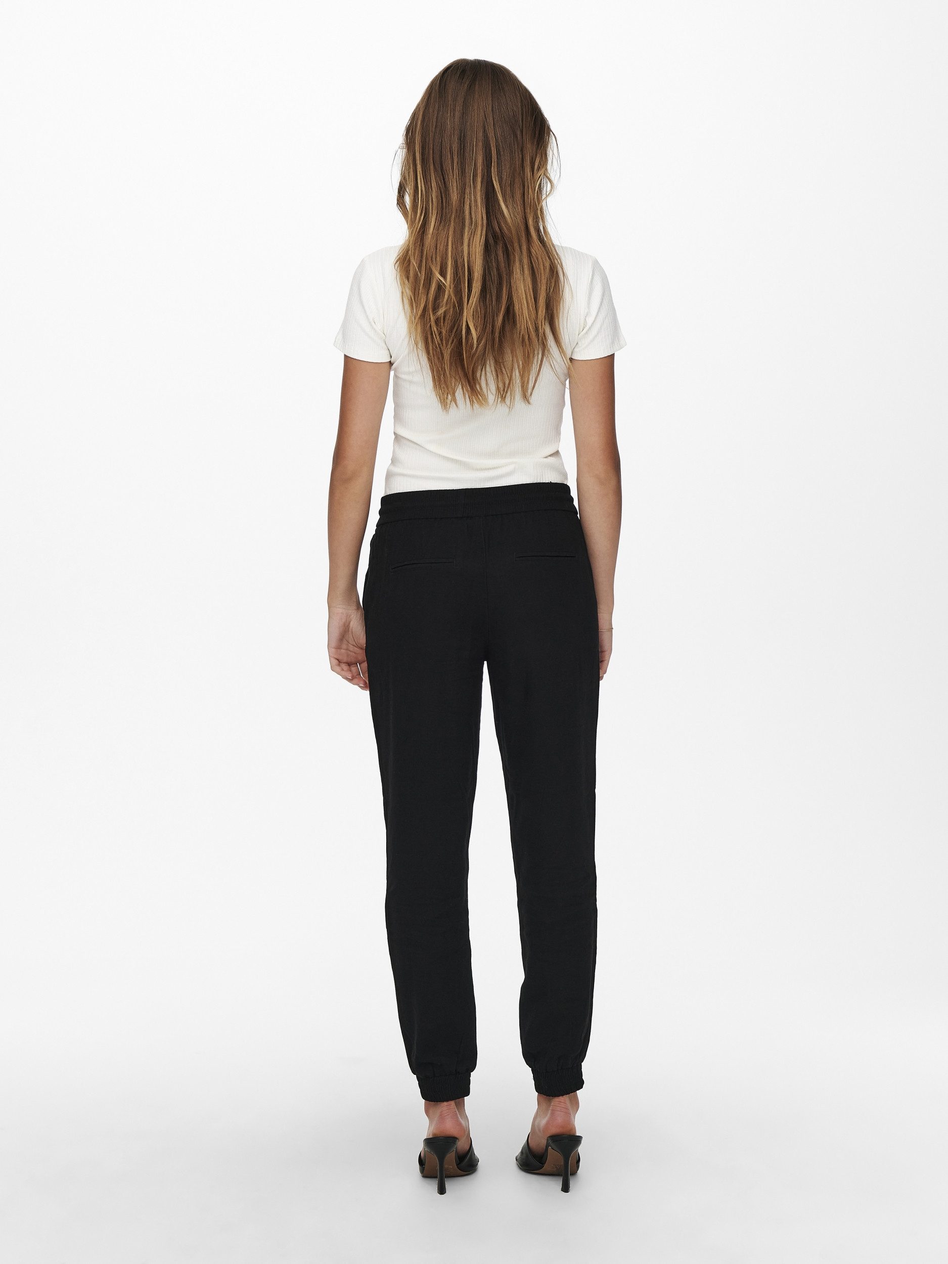 ONLY Chinos ONLKELDA-EMERY MW PULL-UP PANTS PNT Black
