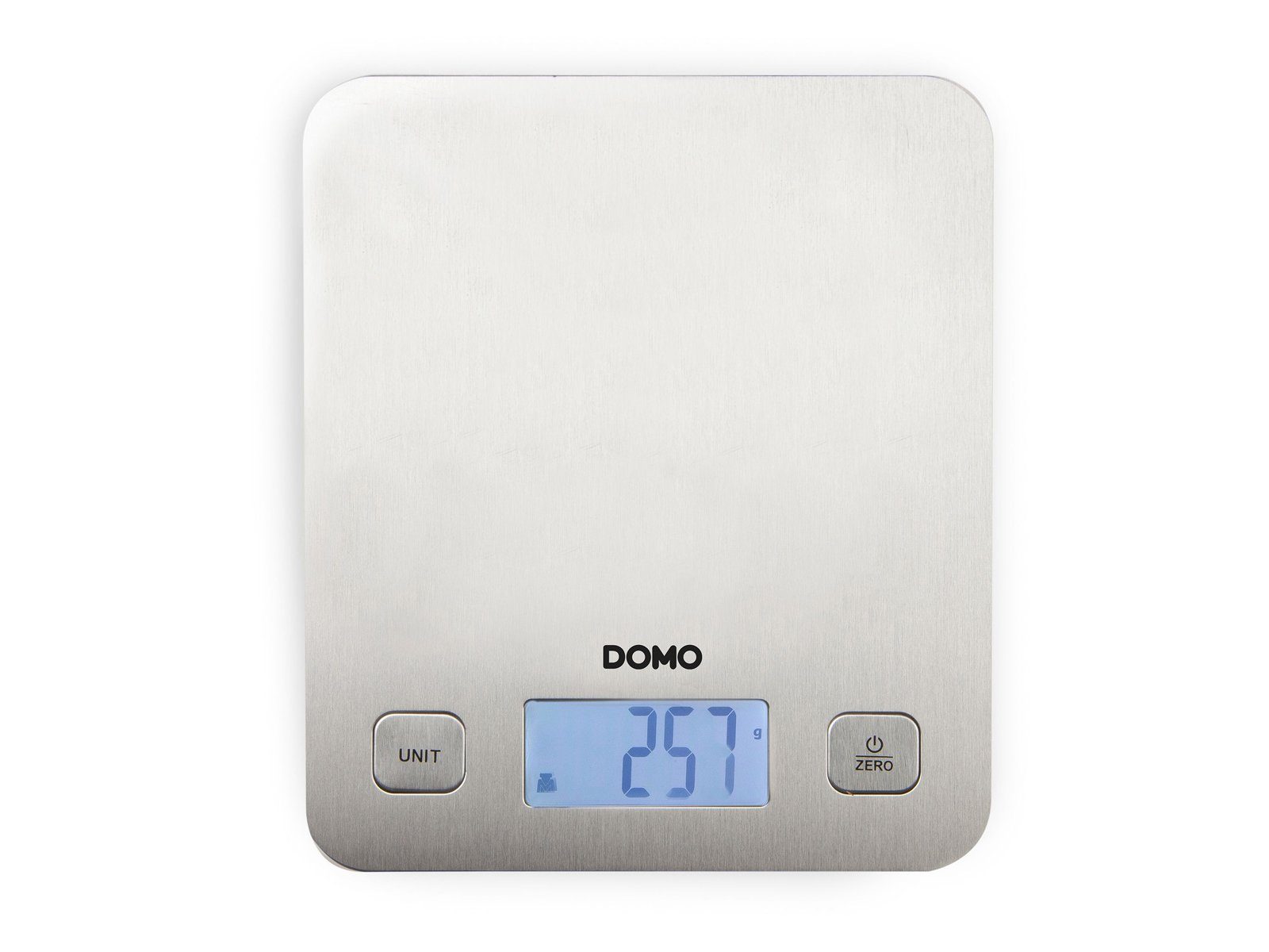 Domo Küchenwaage, flache Digital-Waage XL Lebensmittelwaage Präzisionswaage Edelstahl