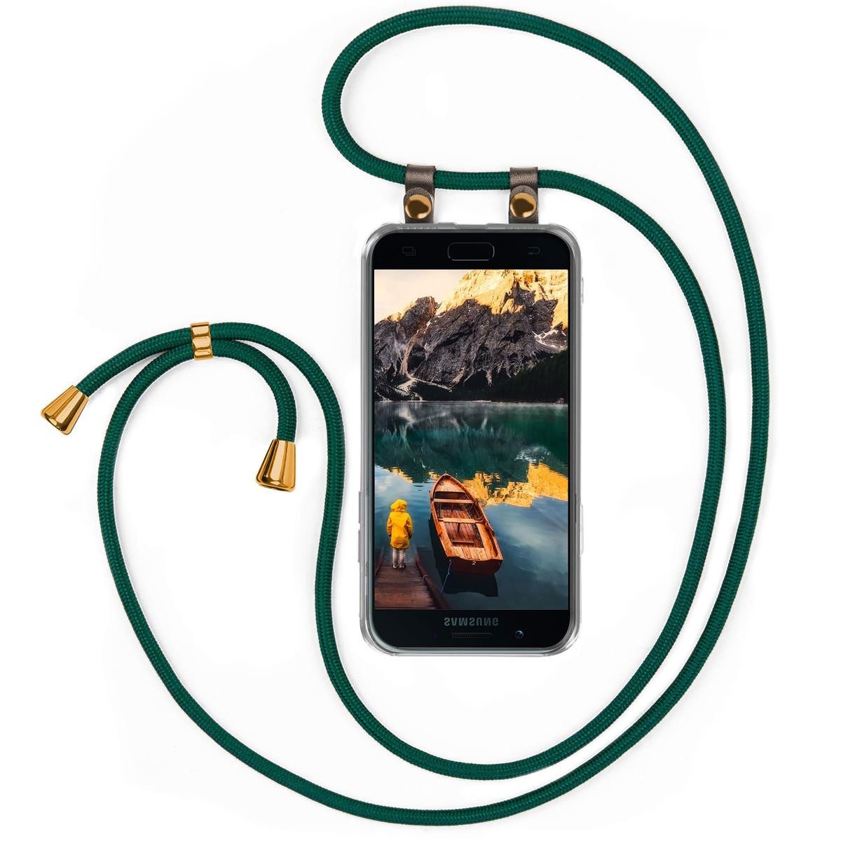 moex Handyhülle moex® Free Spirit für Samsung Galaxy A5 (2017), Hülle mit Band, Kette abnehmbar Handyband Handyhülle zum Umhängen