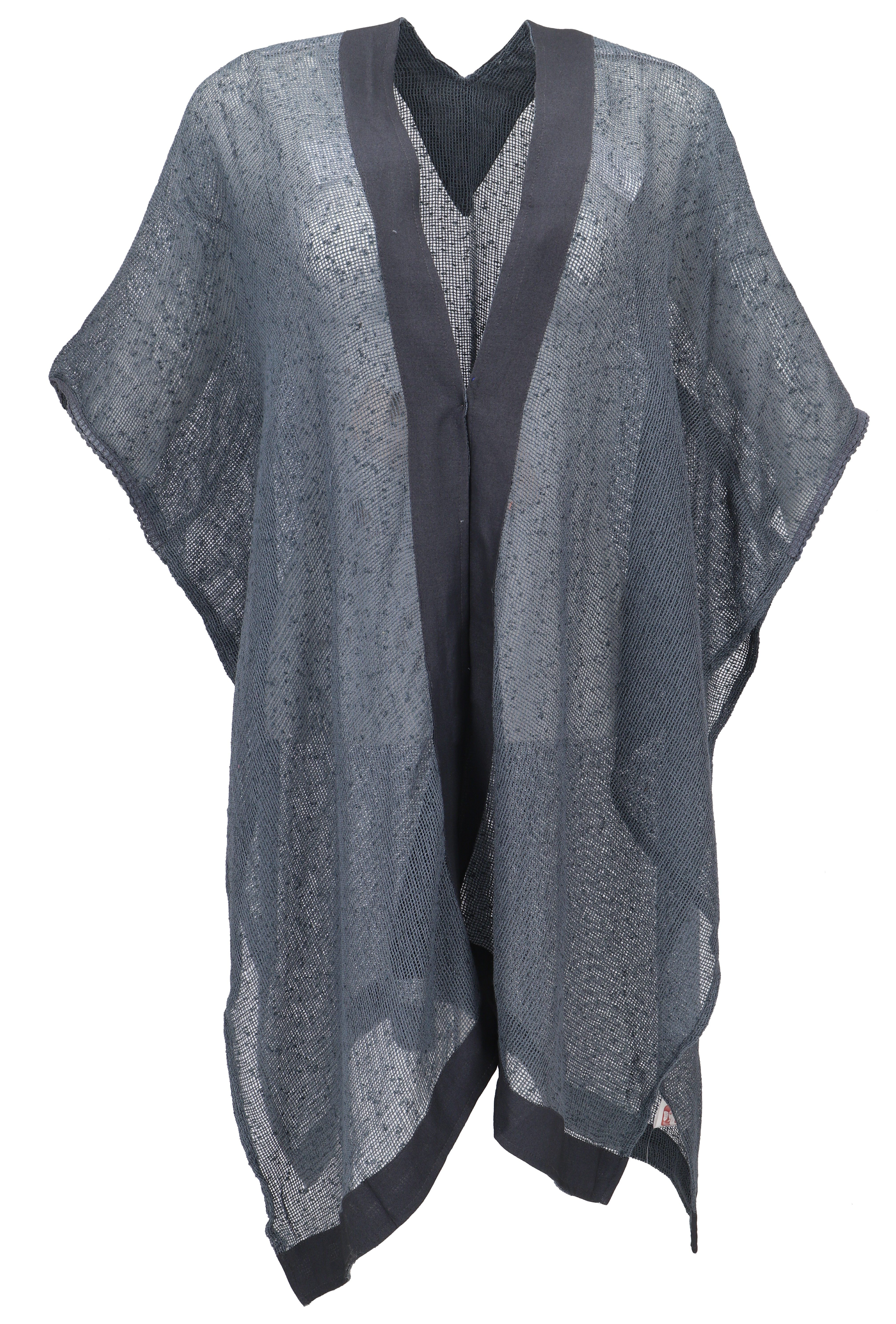 Guru-Shop Langjacke Offener Boho Cardigan, plus size Jacke, Kimono.. Ethno Style