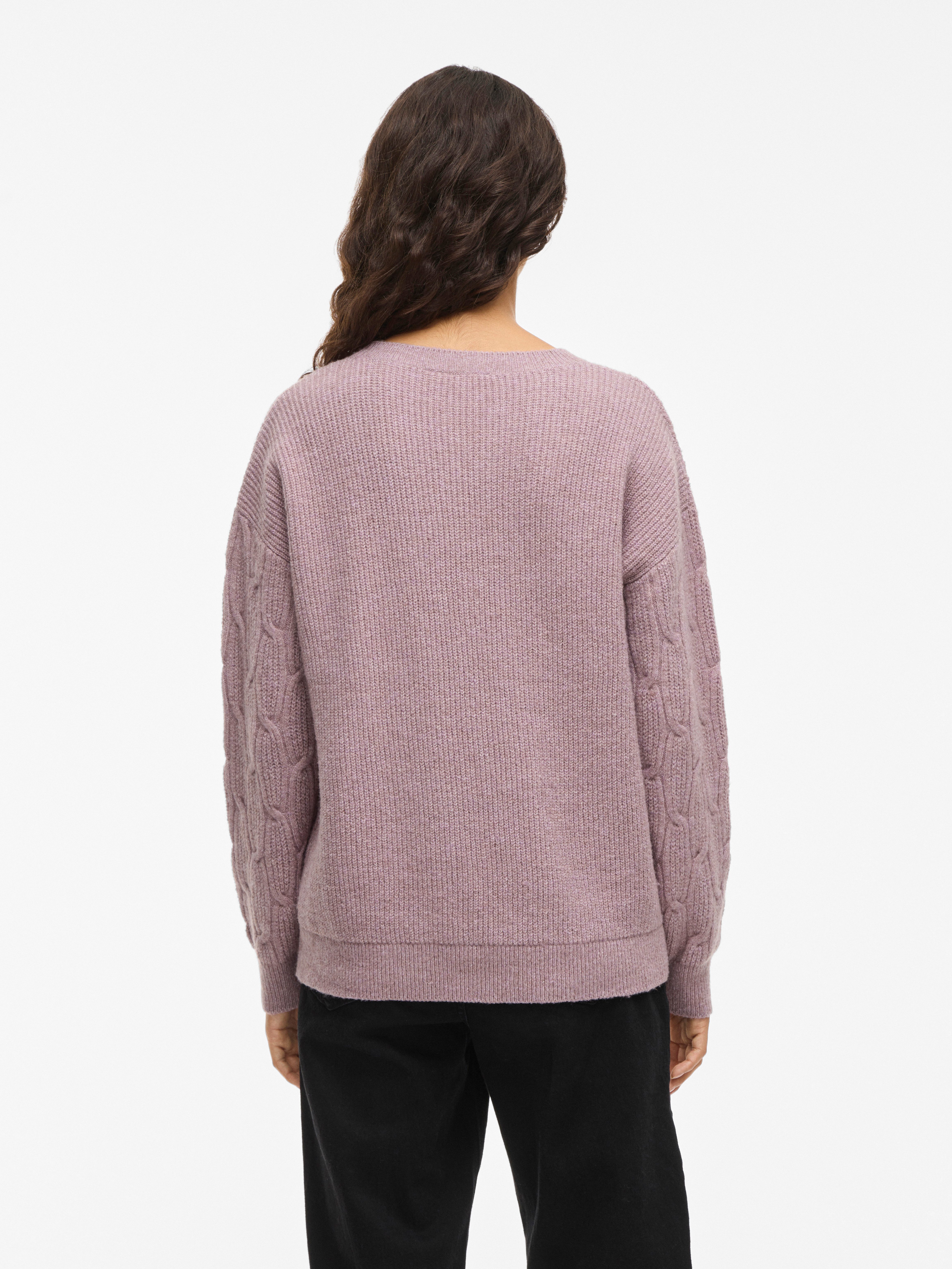 Vila Strickpullover VILASSIA O-NECK L/S CABEL KNIT TOP -NOOS günstig online kaufen
