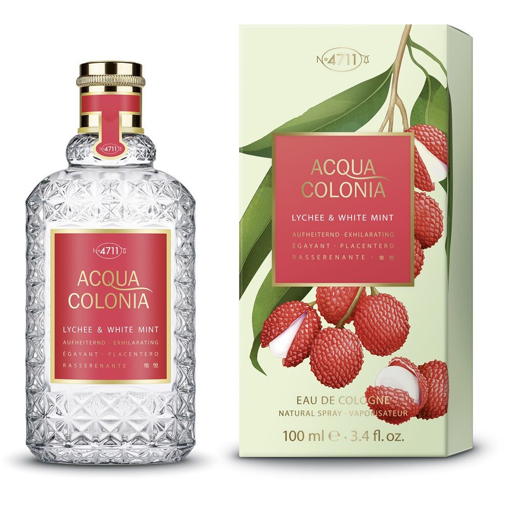 4711 Eau de Cologne 4711 Acqua Colonia LYCHEE & WHITE MINT EAU DE COLOGNE NATURAL SPRAY, 1-tlg., Frischer Duft mit Litschi und Minze, elegant und für alle Anlässe.