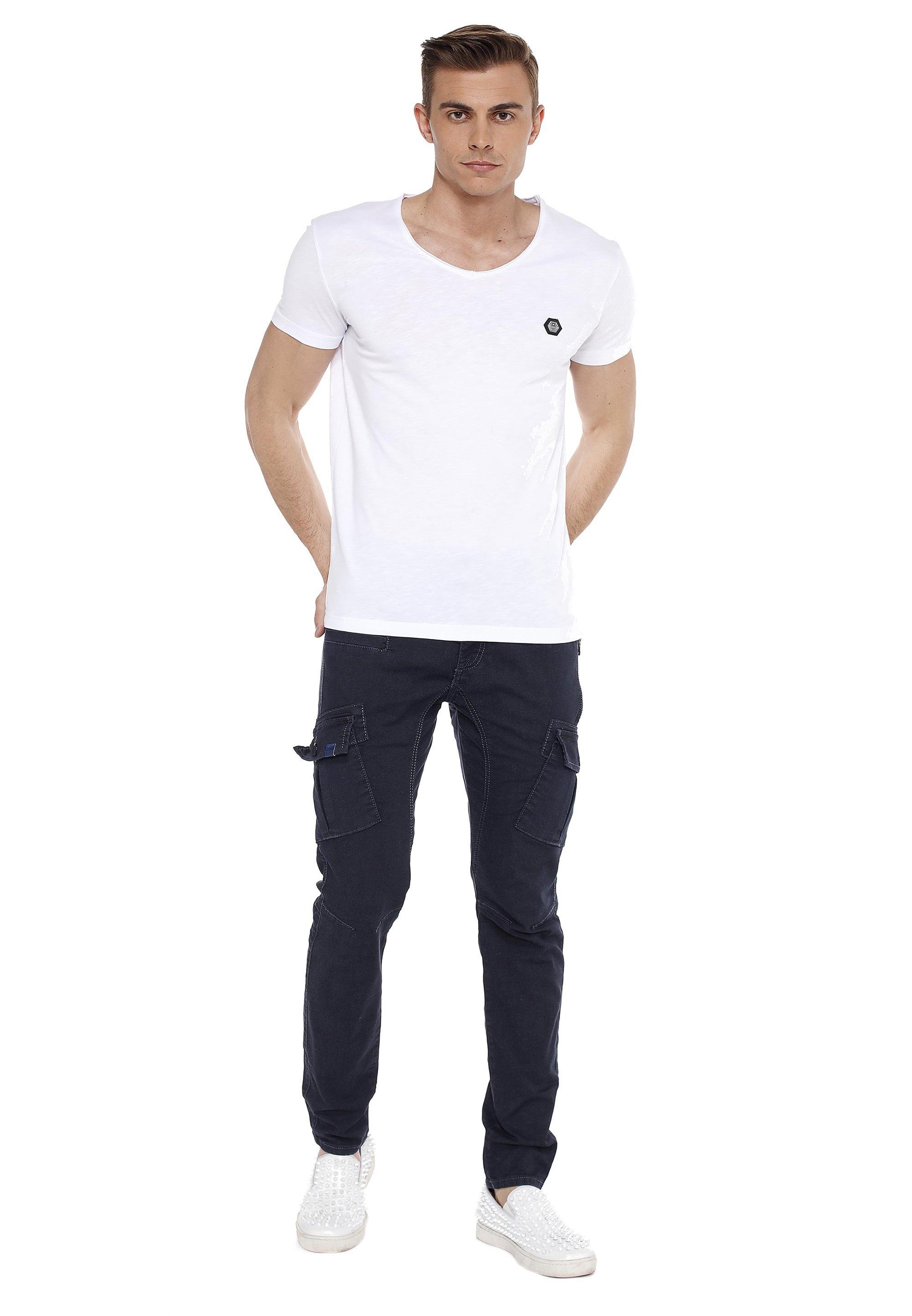 Baxx Seitentaschen Cipo blau Slim-fit-Jeans & mit