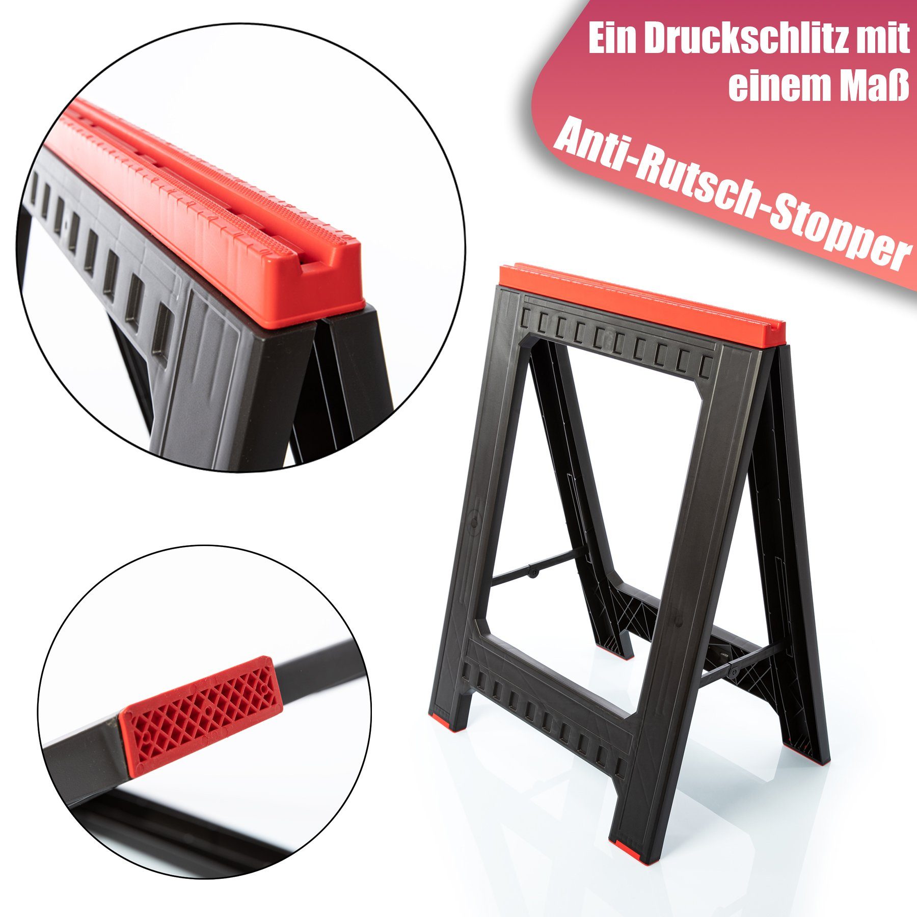 BigDean Untergestell Unterstellbock Arbeitsbock Klappbock Stützbock, Zubehör für DIY, Pro, Vielseitig, Platzsparend, Robust