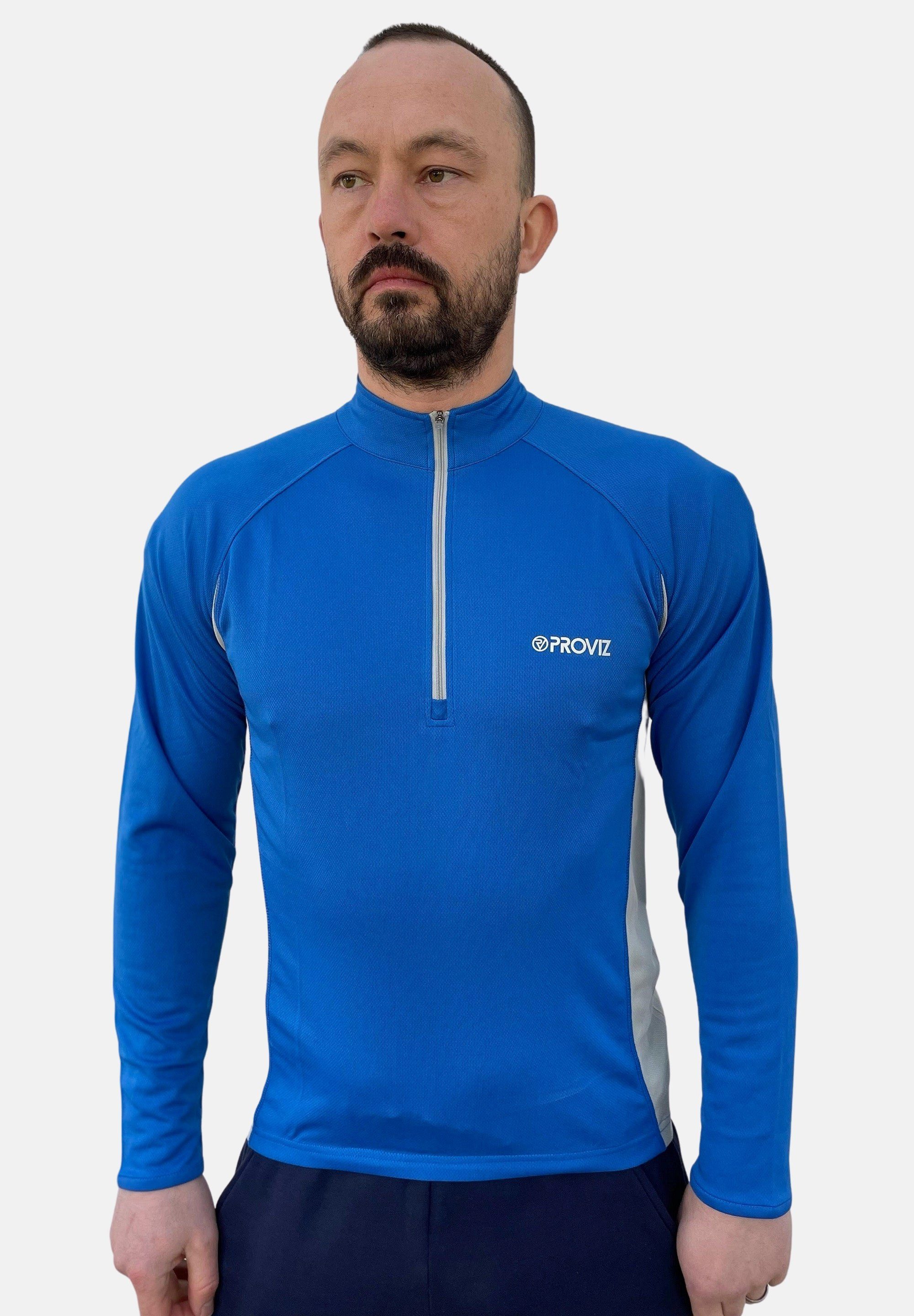 Ultraleicht, feuchtigkeitsabsorbierend, ProViz blue reflektierend Laufshirt Klassisch