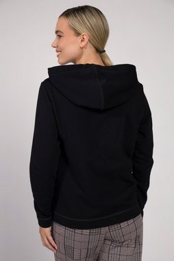 Gina Laura Sweatshirt Hoodie Sweater Kapuze Schmucknähte Langarm