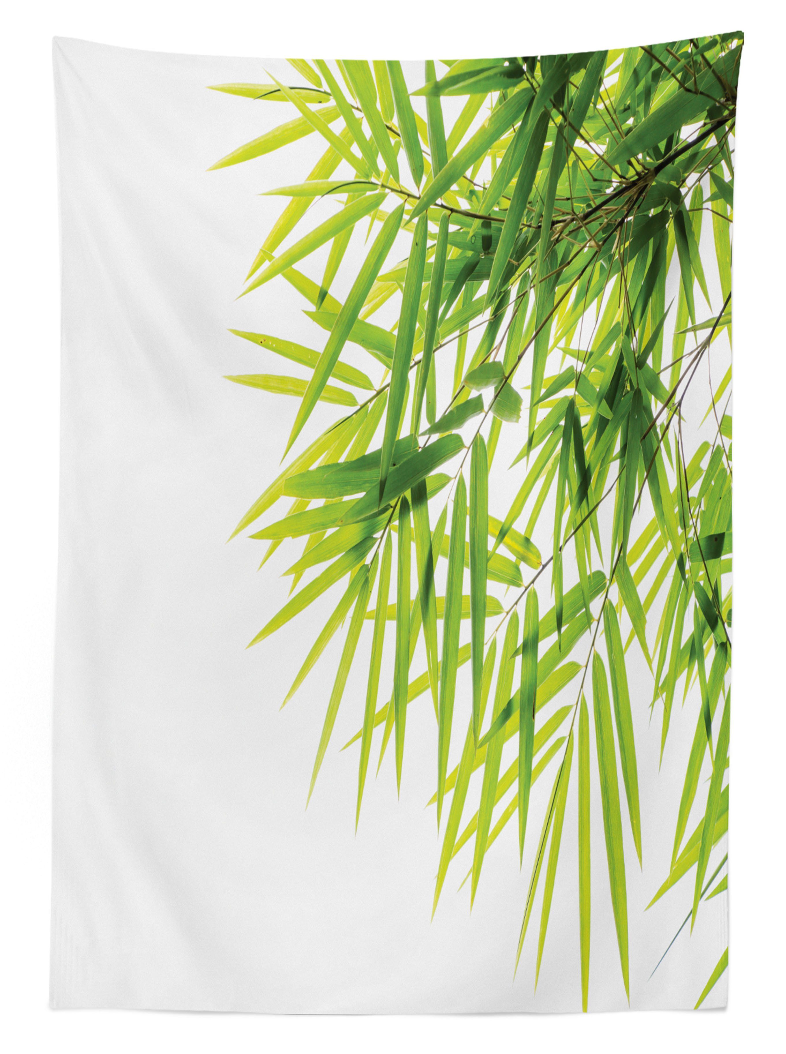 Abakuhaus Tischdecke Bambusblatt-Frieden Farben, geeignet Waschbar Bereich Außen Farbfest Für Klare den Grün