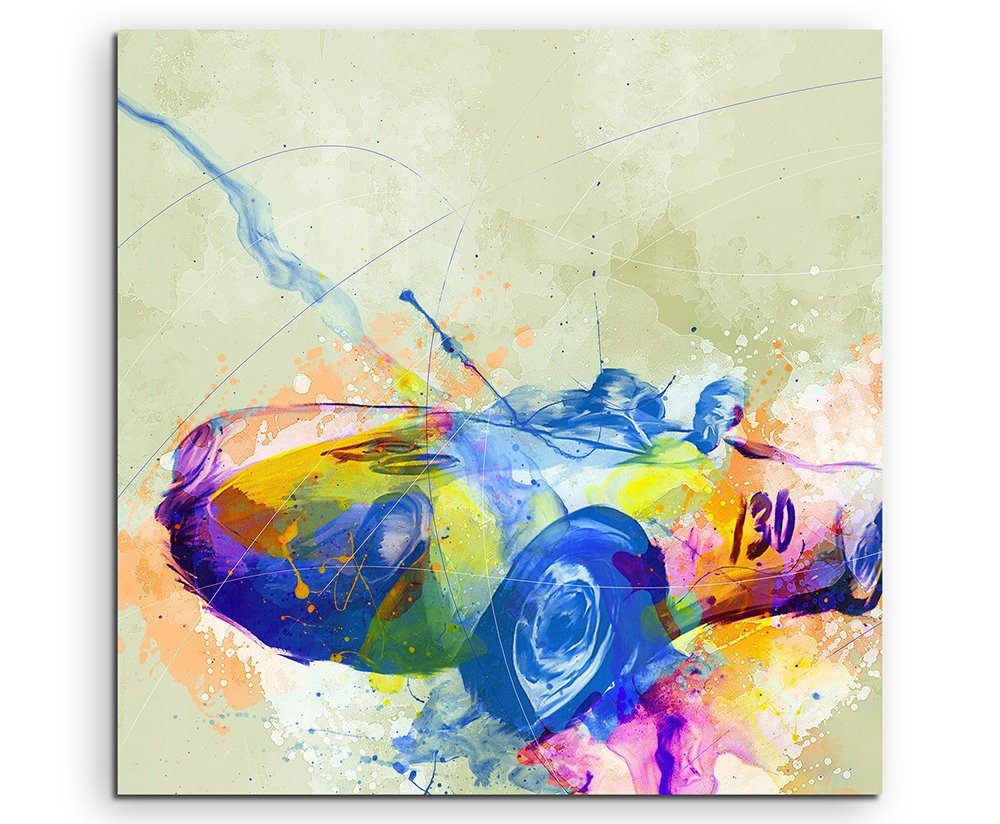 Sinus Art Leinwandbild James Dean Porsche I 60x60cm Aquarell Art Leinwandbild