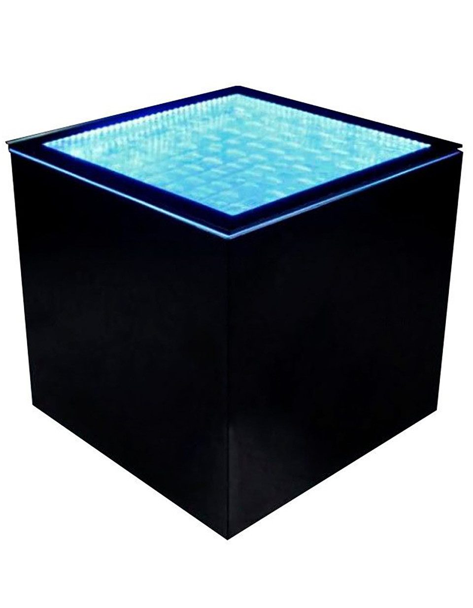 Xlmoebel Beistelltisch LED-Beistelltisch mit Wasser-Säule und stimmungsvollem Licht (Led Quadrat Beistelltisch), Hergestellt in Europa