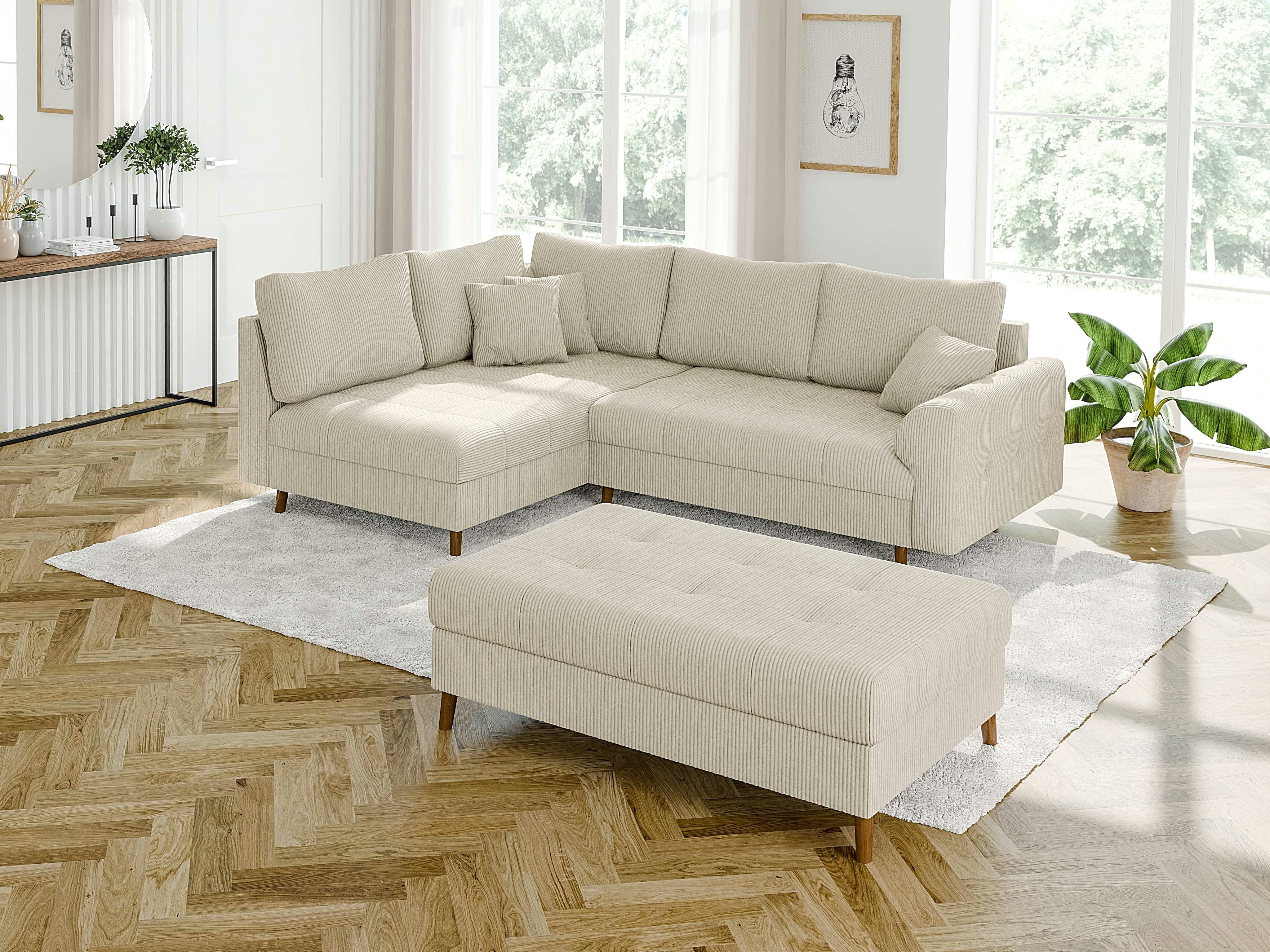 S-Style Möbel Ecksofa und Hocker Zara günstig online kaufen