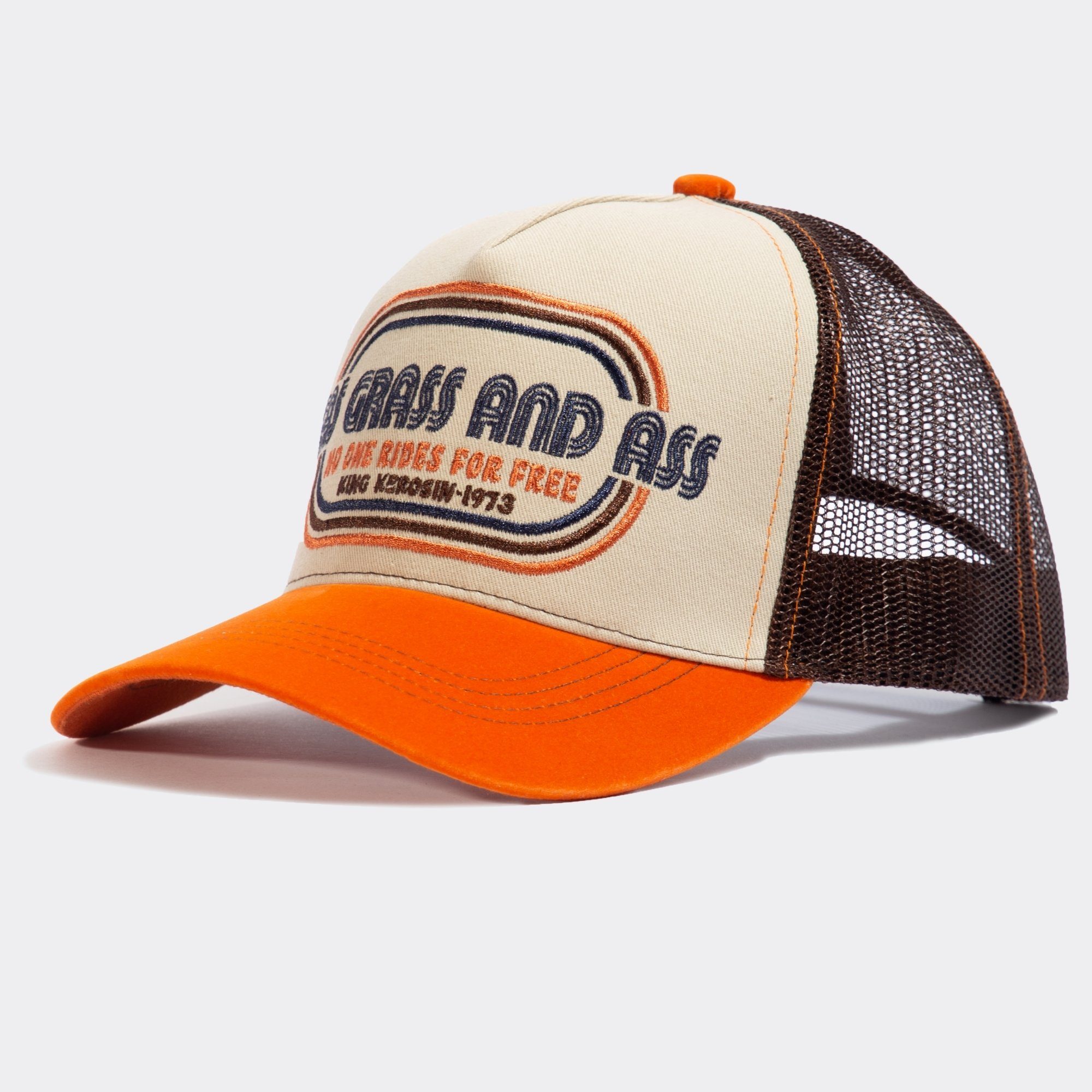 KingKerosin Trucker Cap Gas Grass and Ass (1-St) mit Stickerei im Vintage-Stil