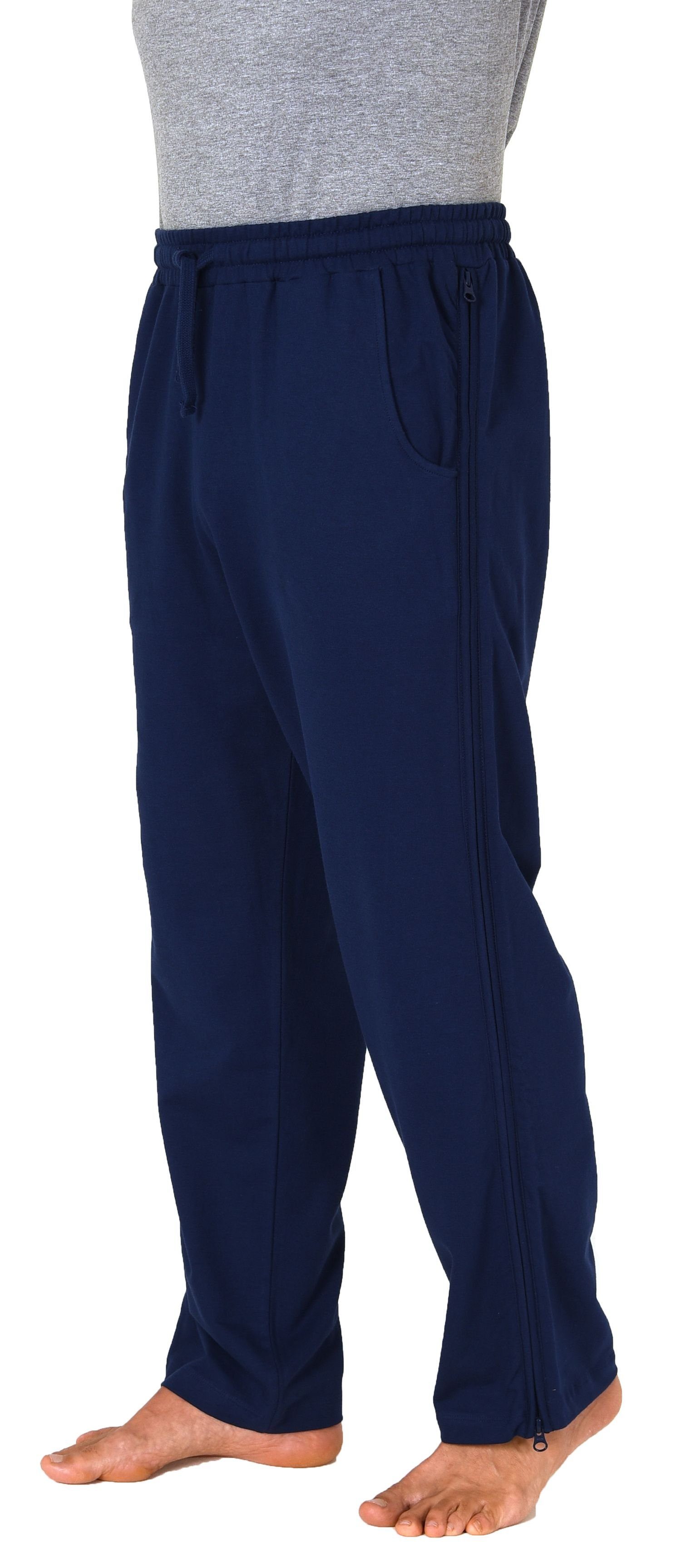Normann Care Relaxanzug Herren Trainings Rehahose mit seitlichen Reißverschluß Jogginghose